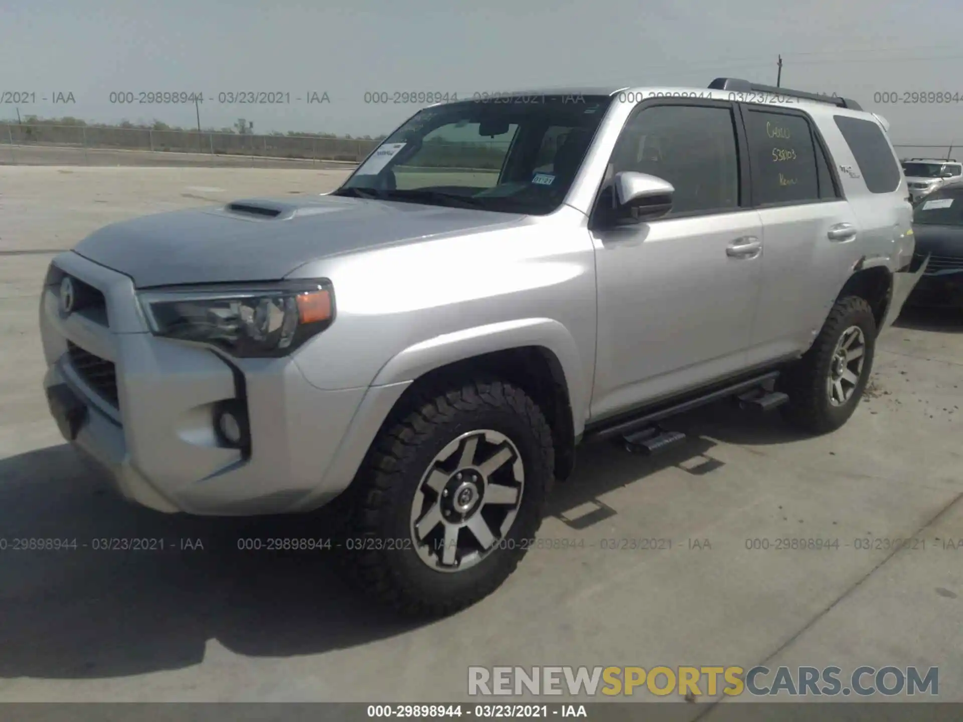 2 Photograph of a damaged car JTEBU5JR3K5613139 TOYOTA 4RUNNER 2019