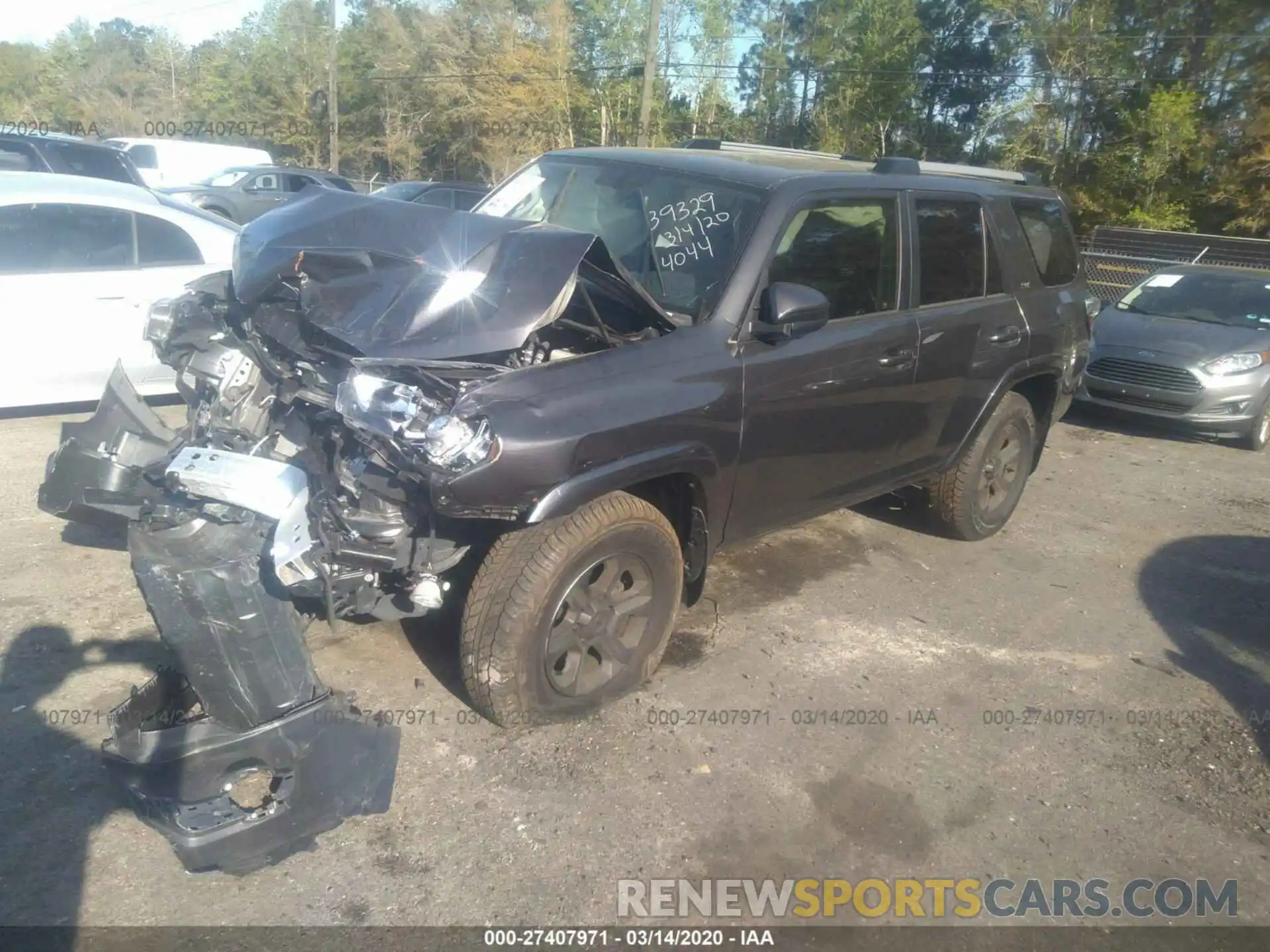 2 Photograph of a damaged car JTEBU5JR3K5624044 TOYOTA 4RUNNER 2019