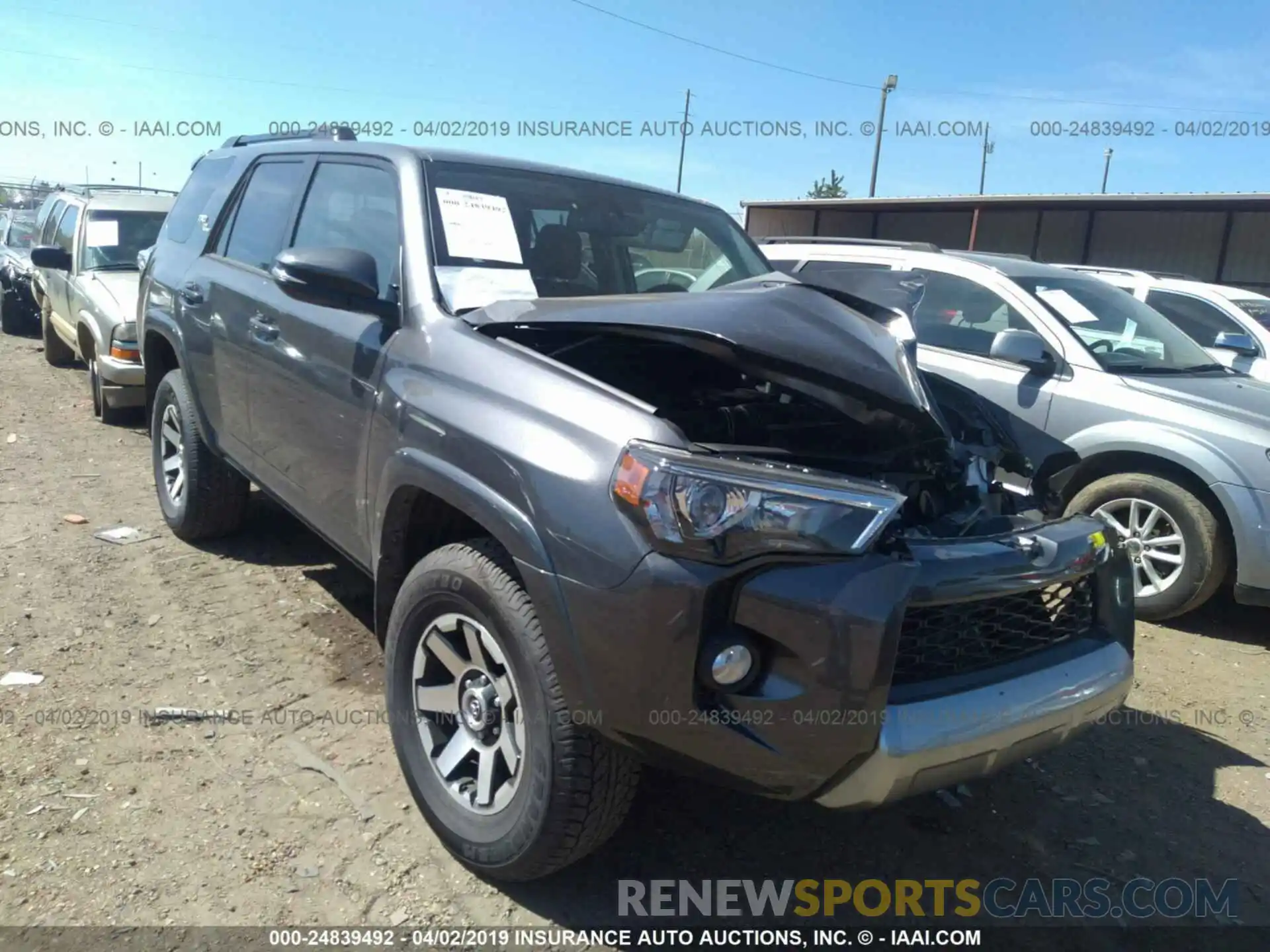 1 Photograph of a damaged car JTEBU5JR3K5642902 TOYOTA 4RUNNER 2019