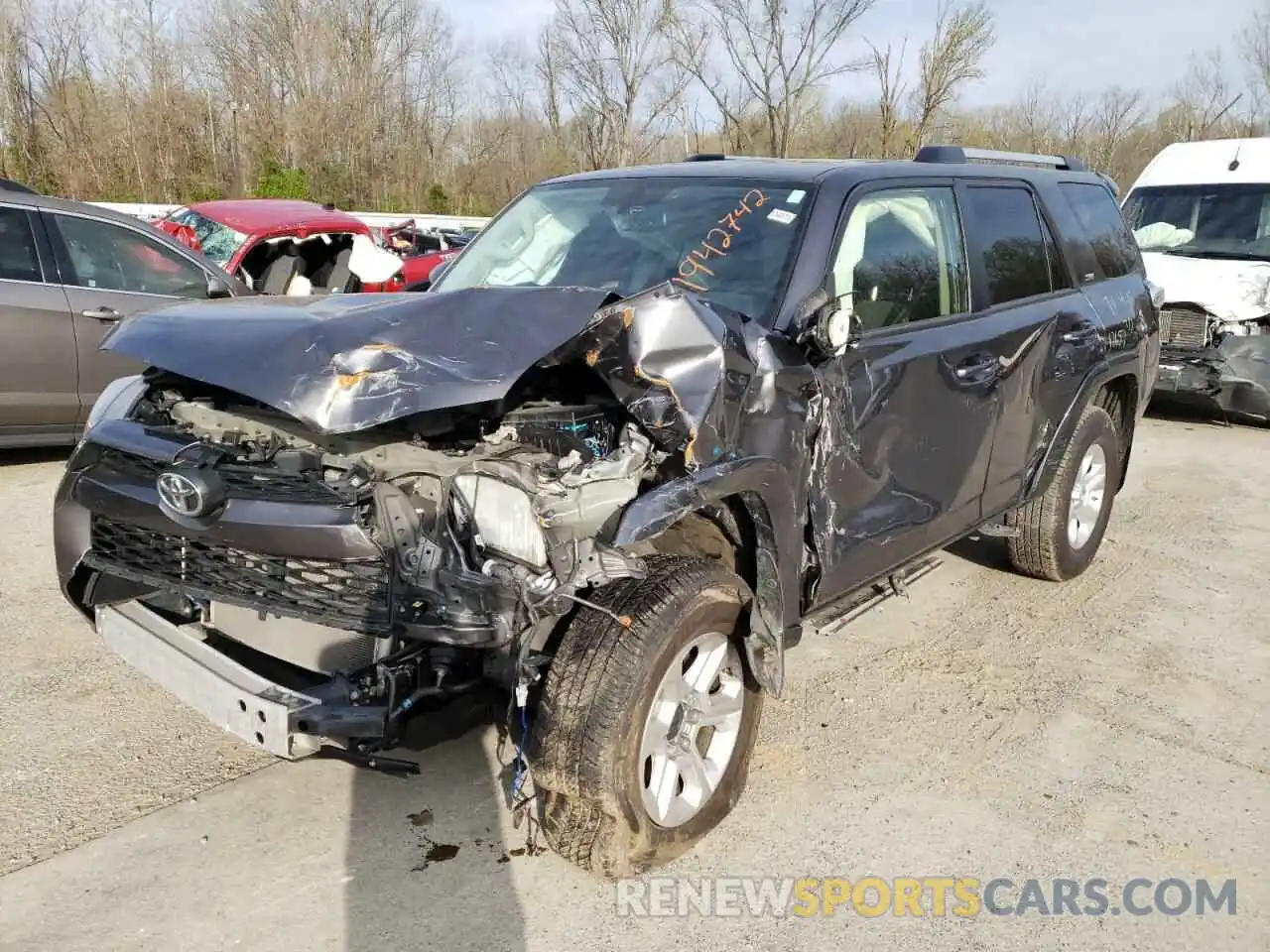 2 Photograph of a damaged car JTEBU5JR3K5657657 TOYOTA 4RUNNER 2019