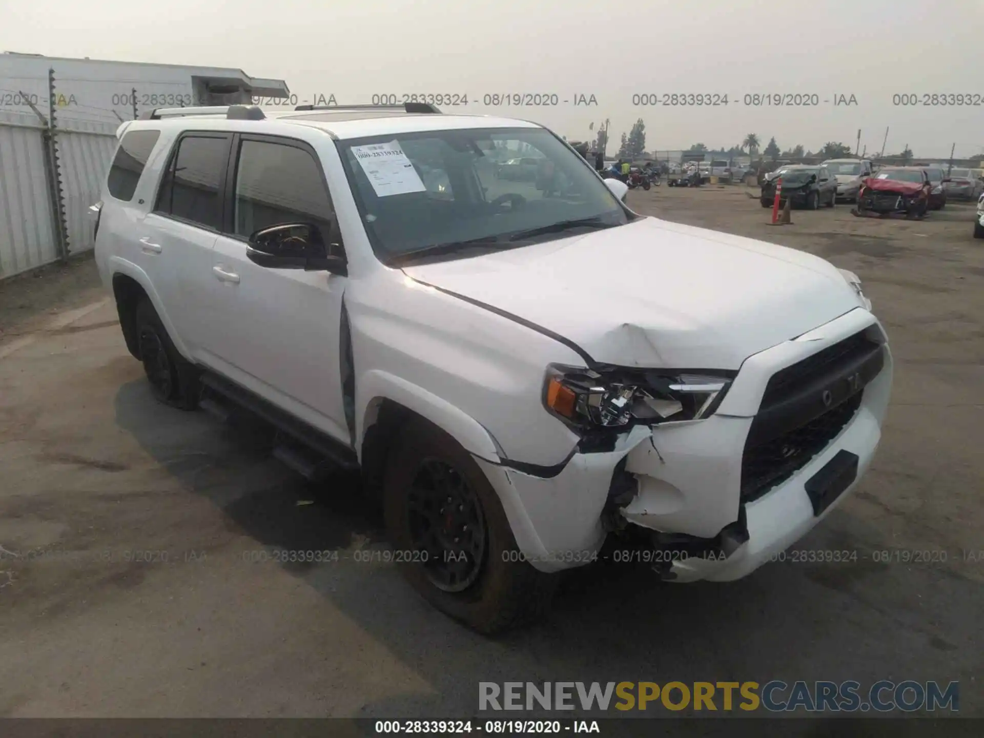 1 Photograph of a damaged car JTEBU5JR3K5658436 TOYOTA 4RUNNER 2019