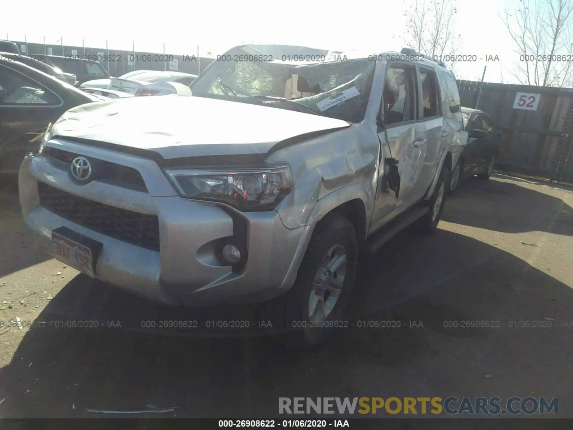 2 Фотография поврежденного автомобиля JTEBU5JR3K5663216 TOYOTA 4RUNNER 2019