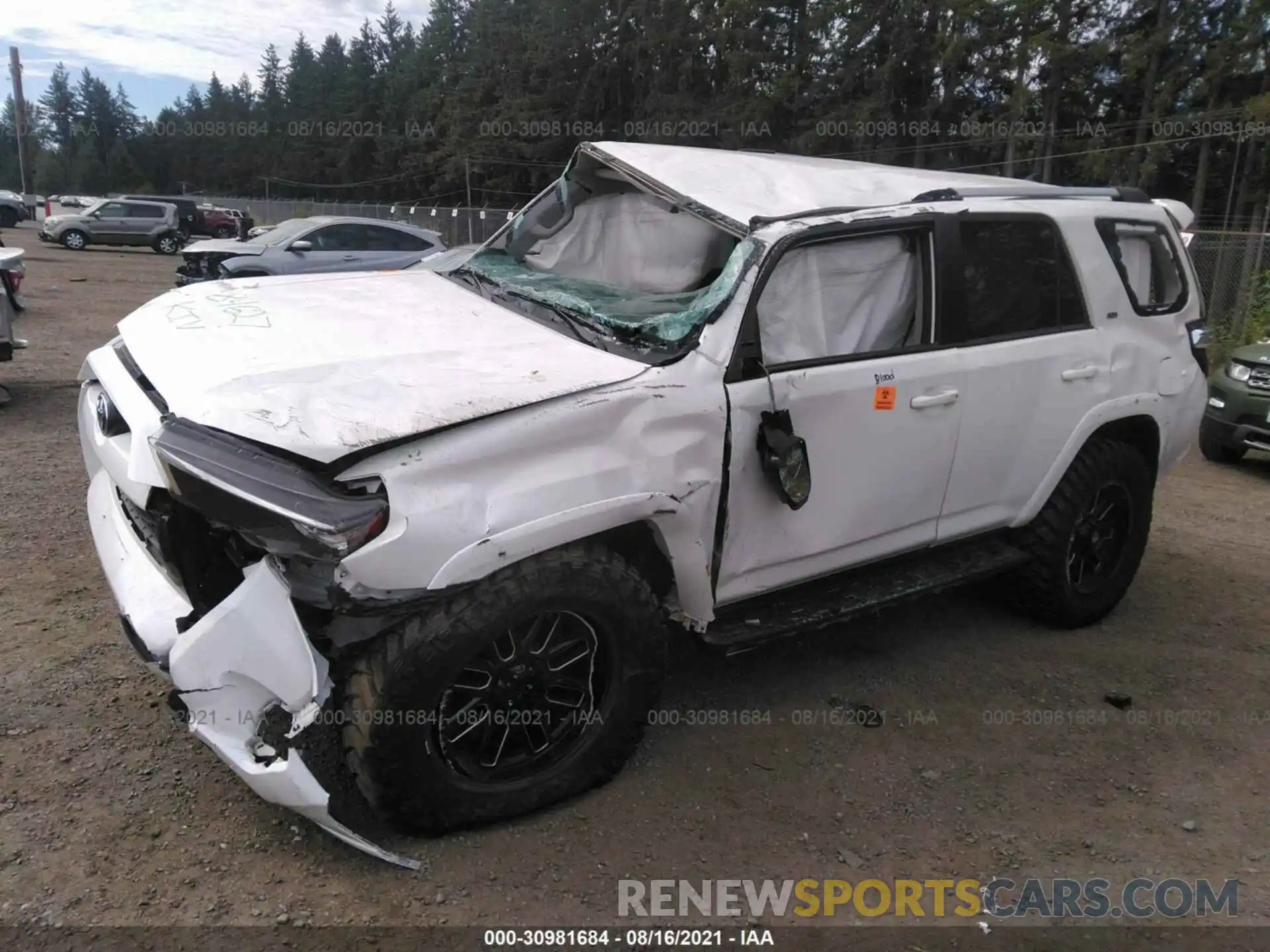 2 Photograph of a damaged car JTEBU5JR3K5670456 TOYOTA 4RUNNER 2019