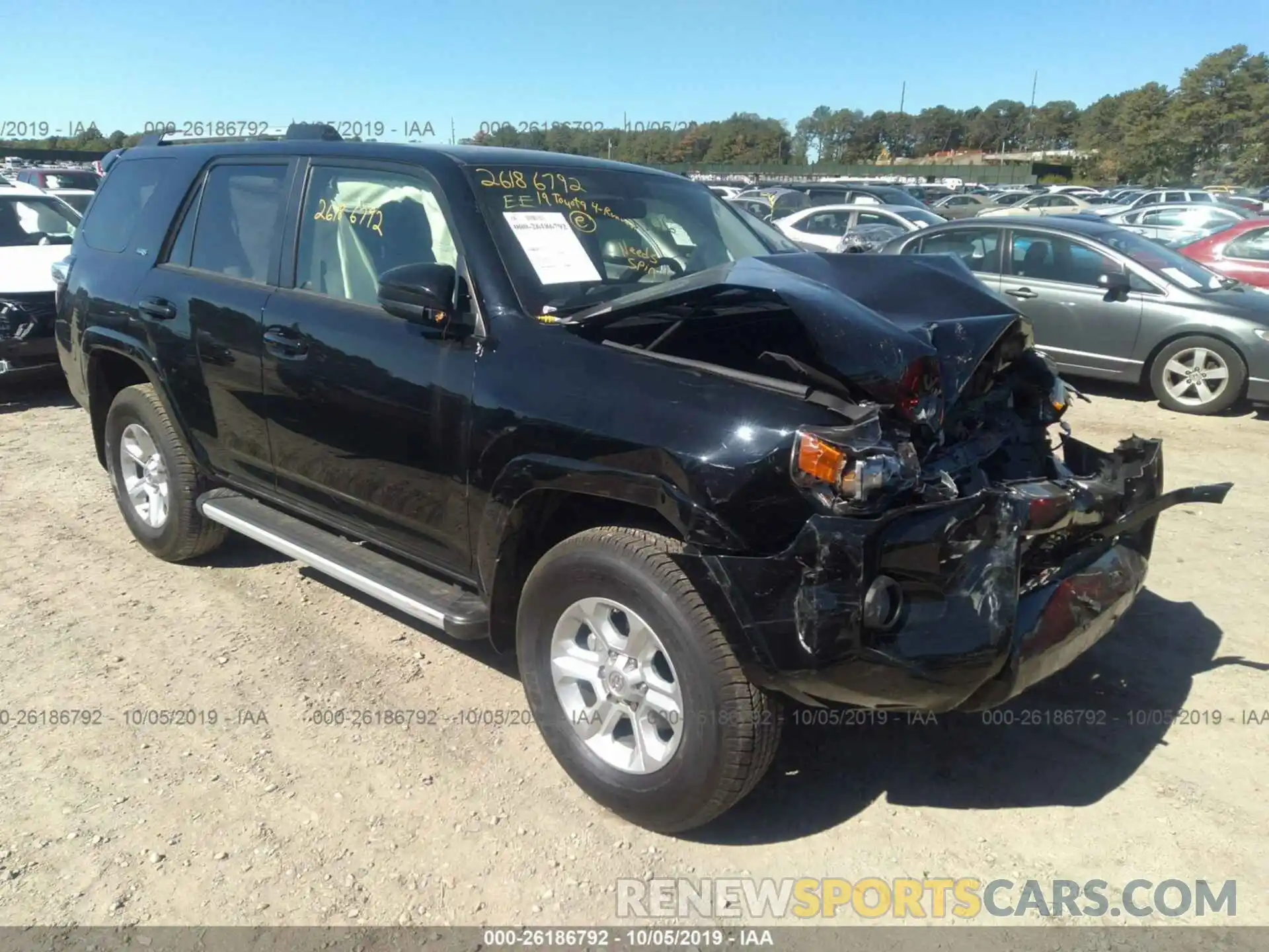 1 Photograph of a damaged car JTEBU5JR3K5677178 TOYOTA 4RUNNER 2019