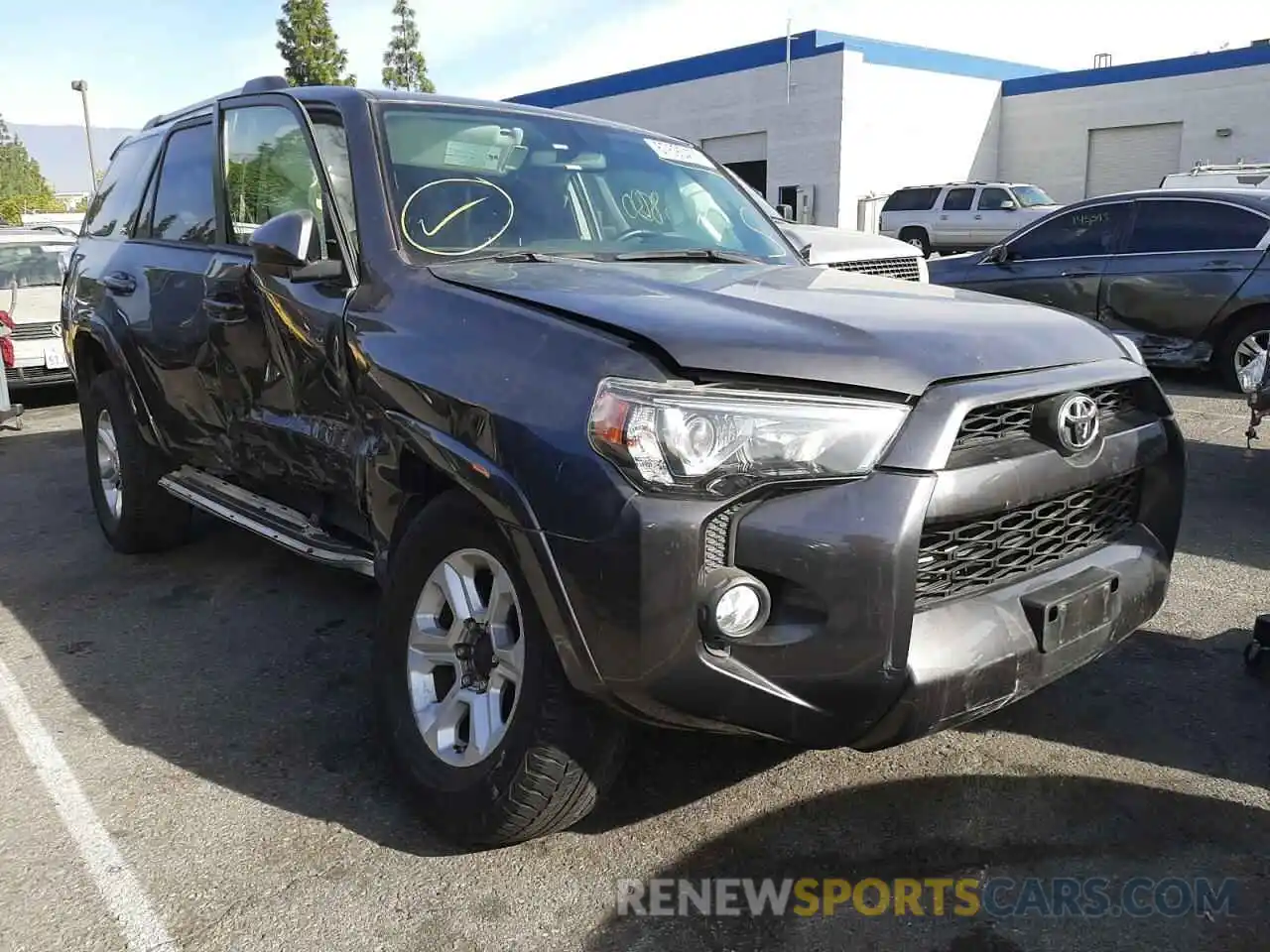 1 Photograph of a damaged car JTEBU5JR3K5682185 TOYOTA 4RUNNER 2019