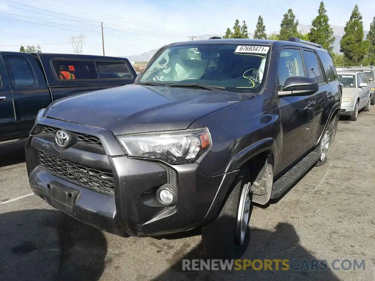 2 Photograph of a damaged car JTEBU5JR3K5682185 TOYOTA 4RUNNER 2019