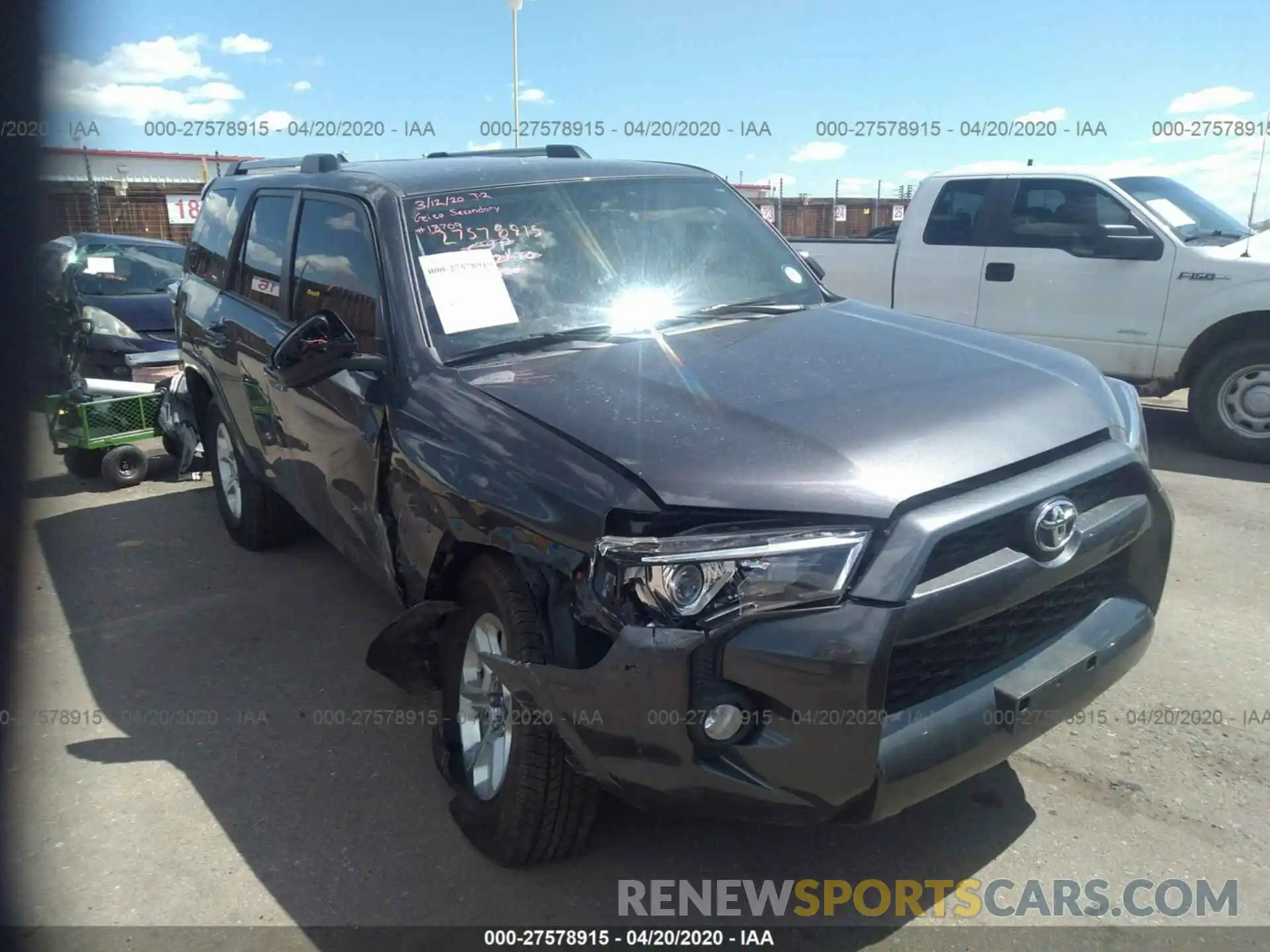 1 Photograph of a damaged car JTEBU5JR3K5690237 TOYOTA 4RUNNER 2019