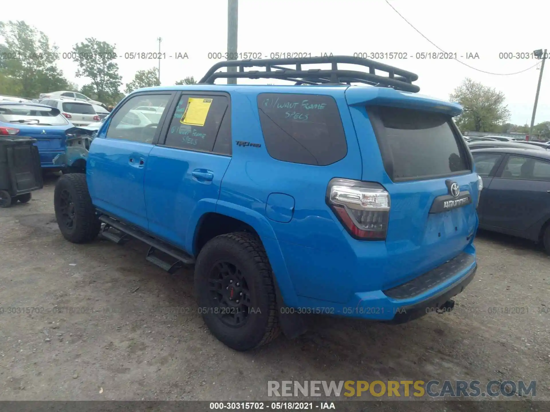 3 Фотография поврежденного автомобиля JTEBU5JR3K5700880 TOYOTA 4RUNNER 2019