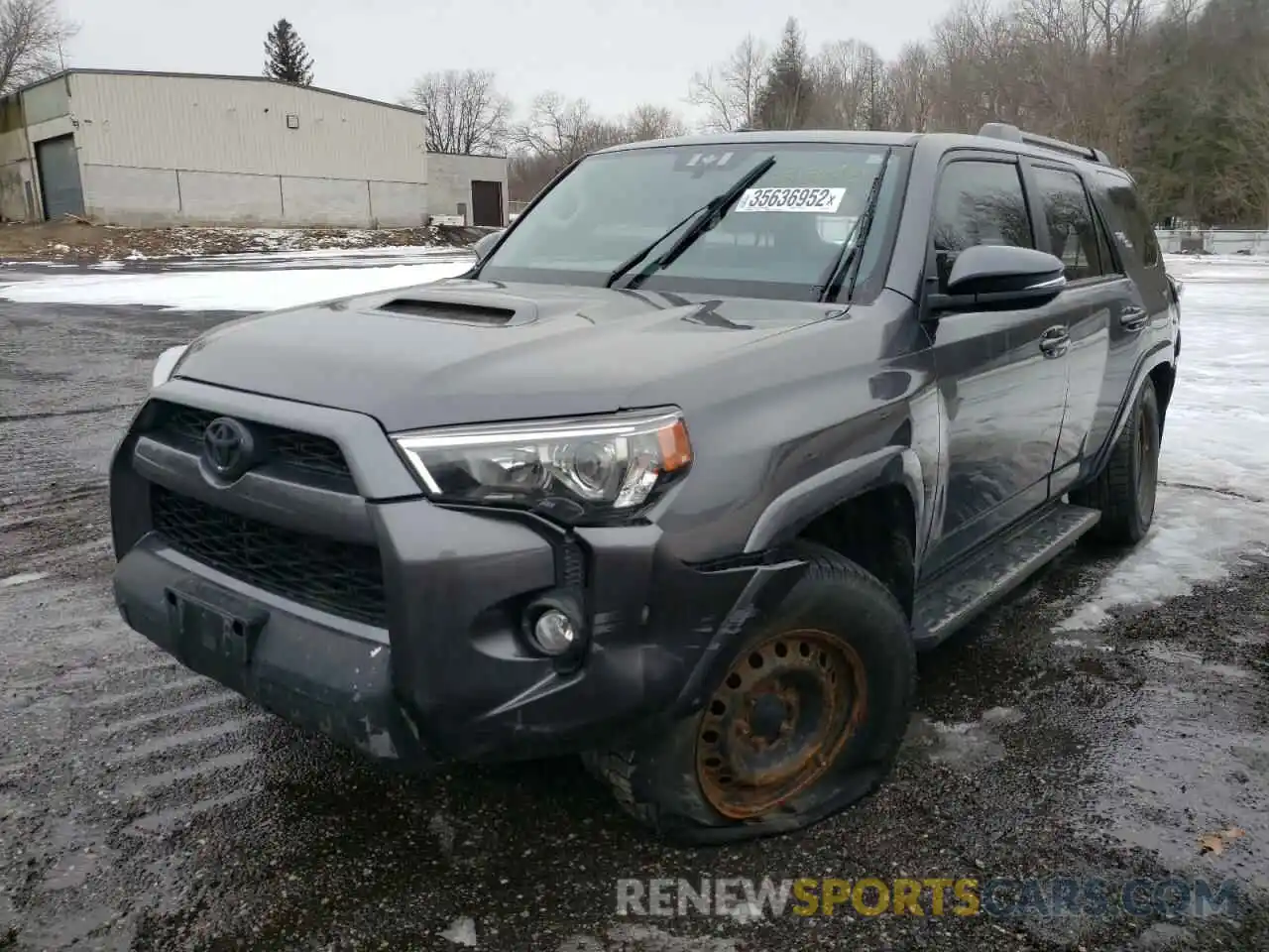 2 Photograph of a damaged car JTEBU5JR3K5707943 TOYOTA 4RUNNER 2019