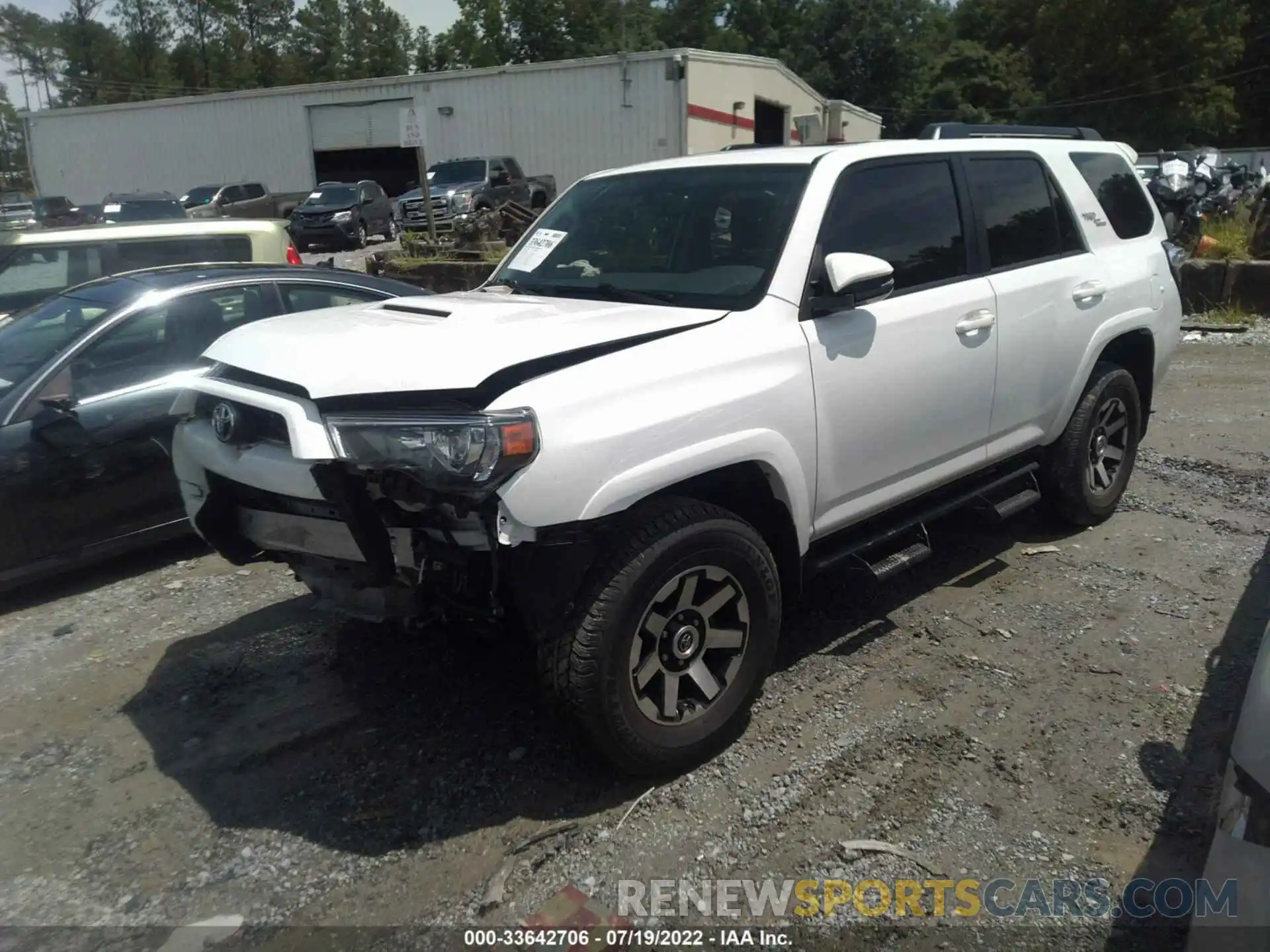 2 Photograph of a damaged car JTEBU5JR3K5737119 TOYOTA 4RUNNER 2019