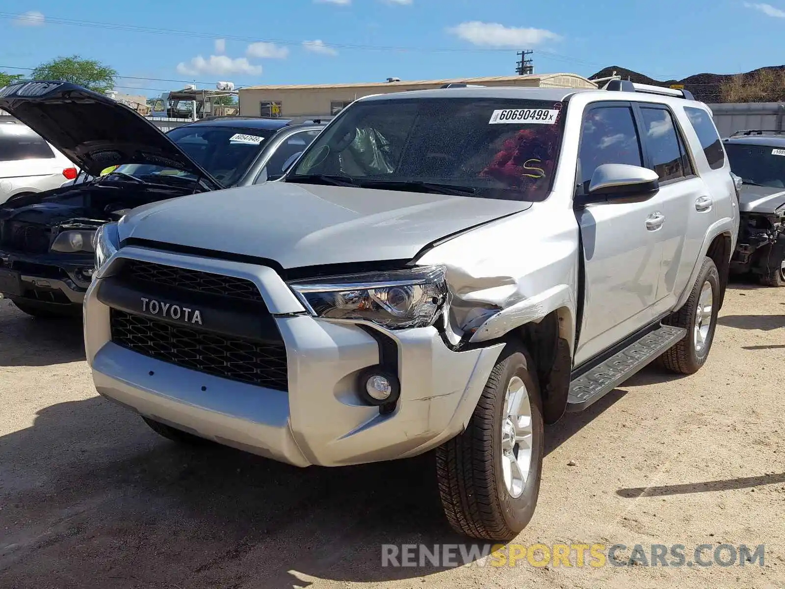 2 Photograph of a damaged car JTEBU5JR4K5626479 TOYOTA 4RUNNER 2019