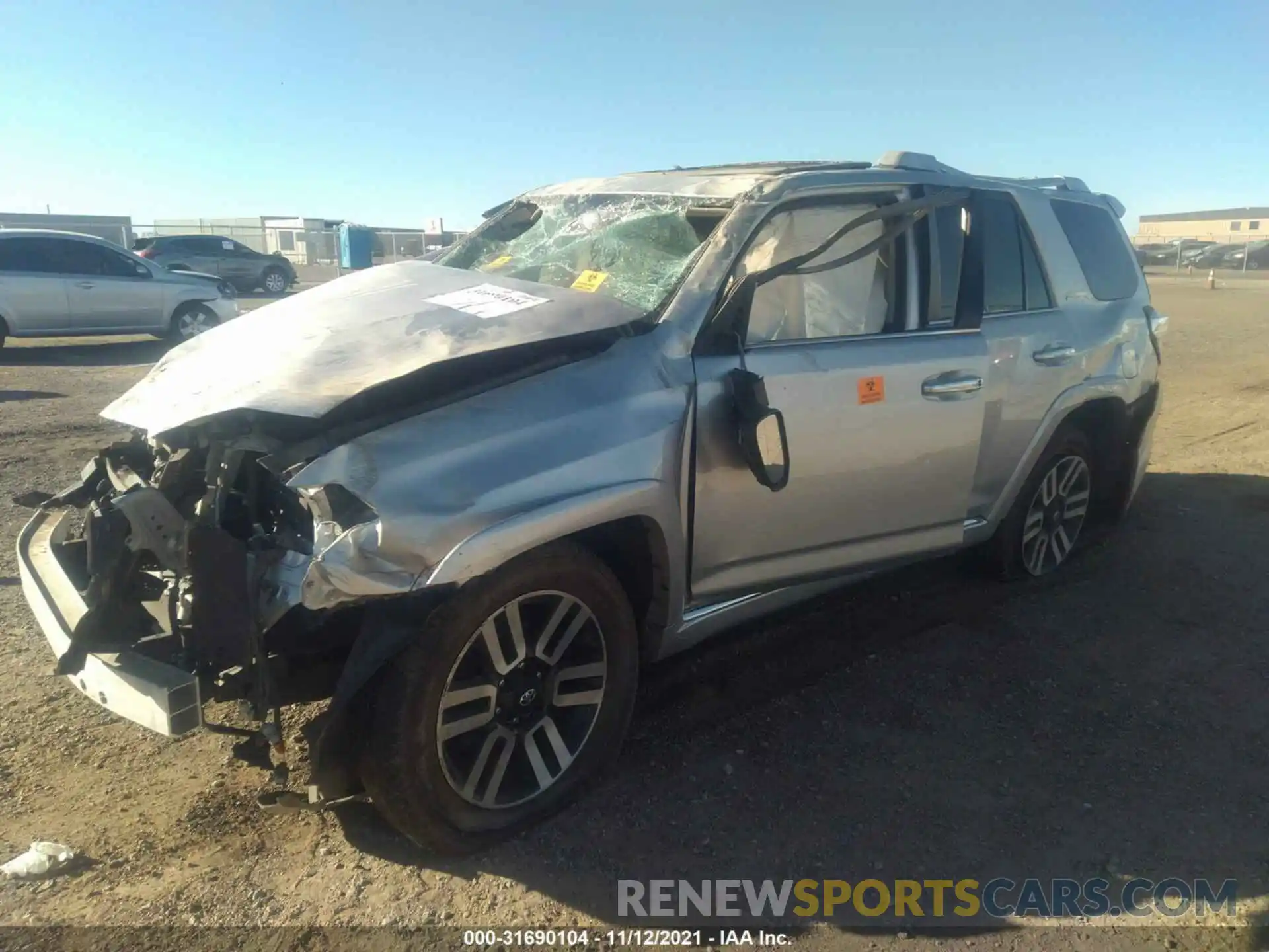 2 Photograph of a damaged car JTEBU5JR4K5634663 TOYOTA 4RUNNER 2019