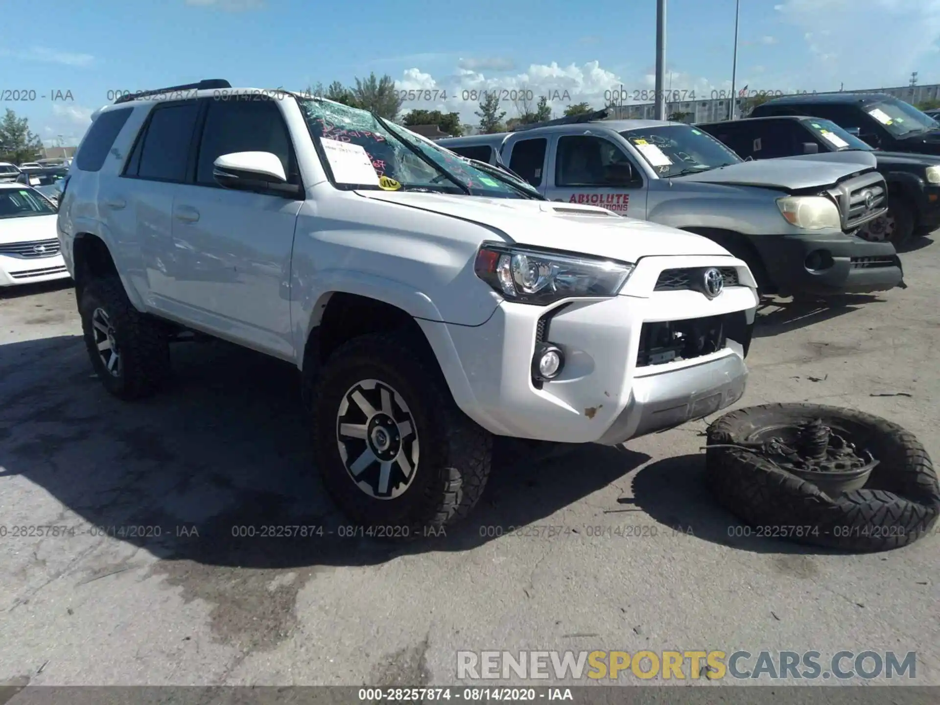 1 Photograph of a damaged car JTEBU5JR4K5635215 TOYOTA 4RUNNER 2019