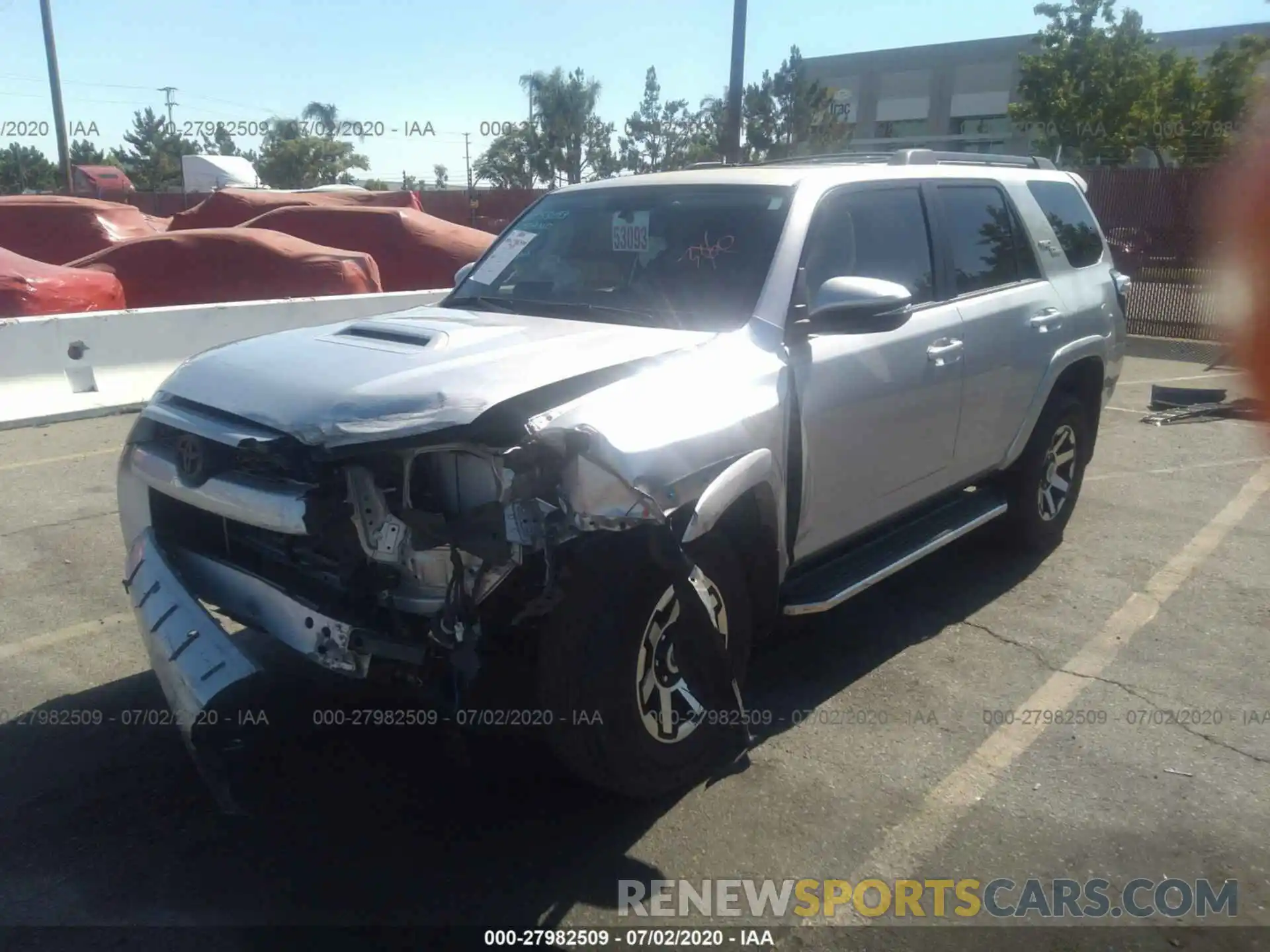 2 Photograph of a damaged car JTEBU5JR4K5635960 TOYOTA 4RUNNER 2019