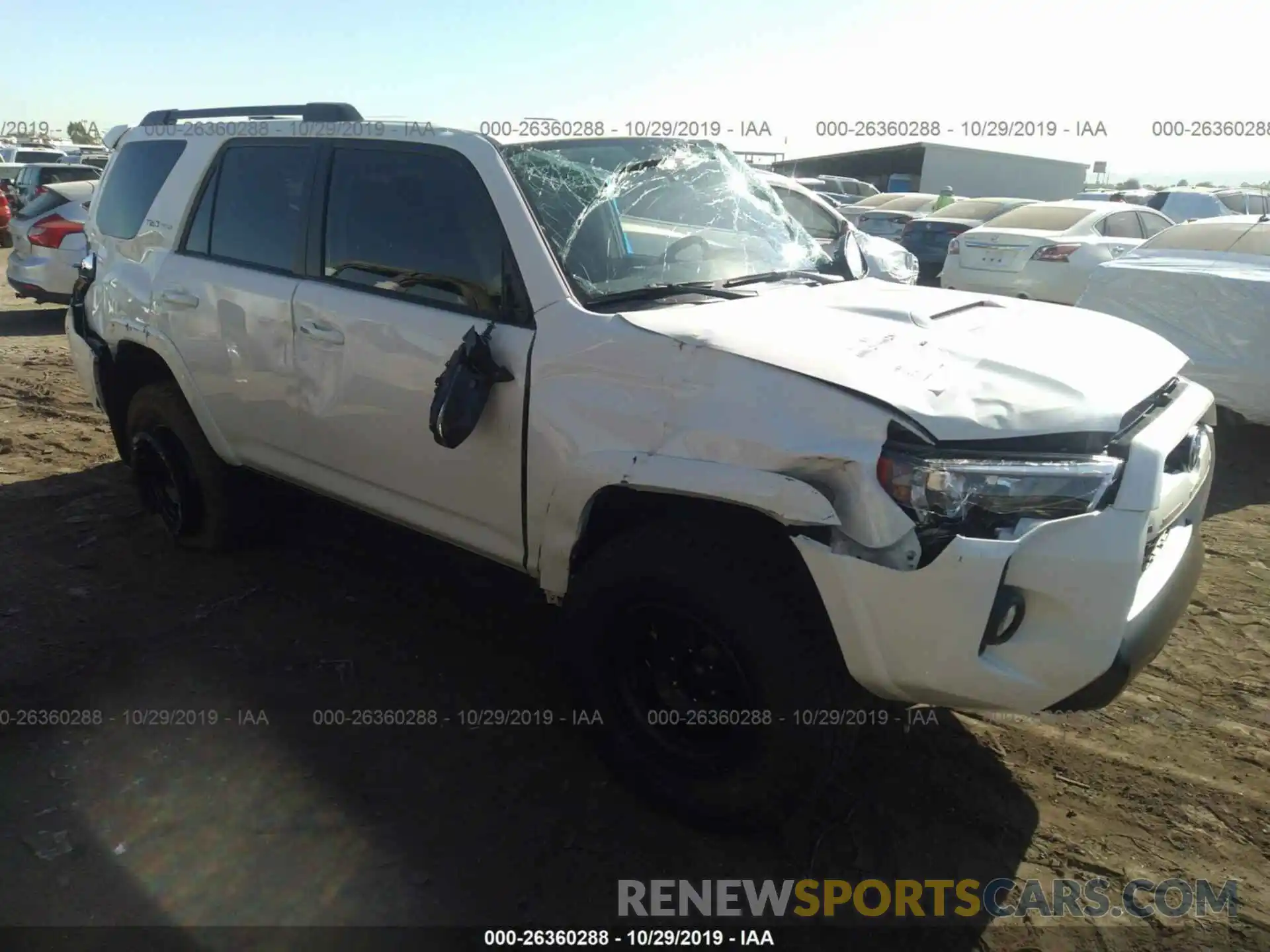 1 Photograph of a damaged car JTEBU5JR4K5643363 TOYOTA 4RUNNER 2019