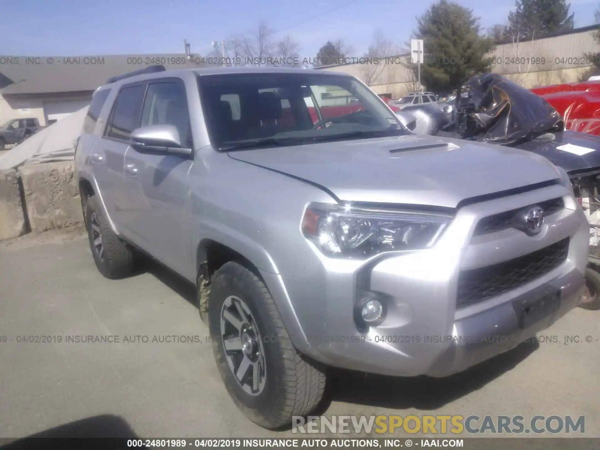 1 Photograph of a damaged car JTEBU5JR4K5647283 TOYOTA 4RUNNER 2019