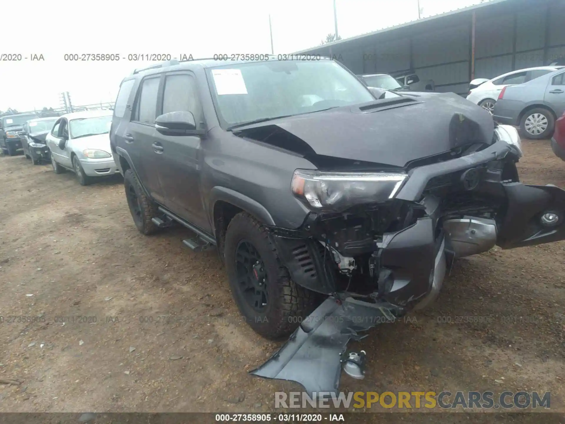 1 Photograph of a damaged car JTEBU5JR4K5650927 TOYOTA 4RUNNER 2019