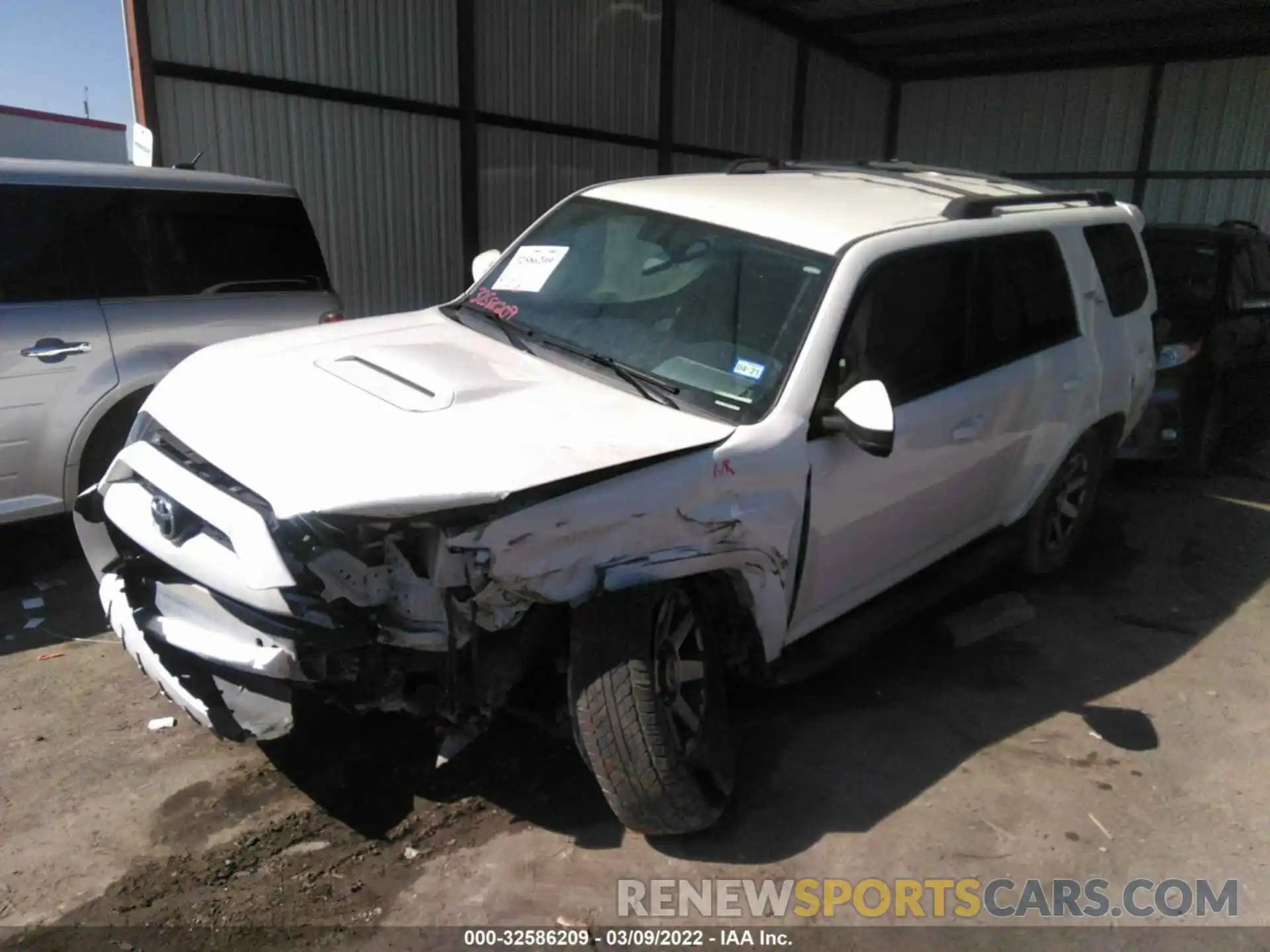 2 Photograph of a damaged car JTEBU5JR4K5663645 TOYOTA 4RUNNER 2019