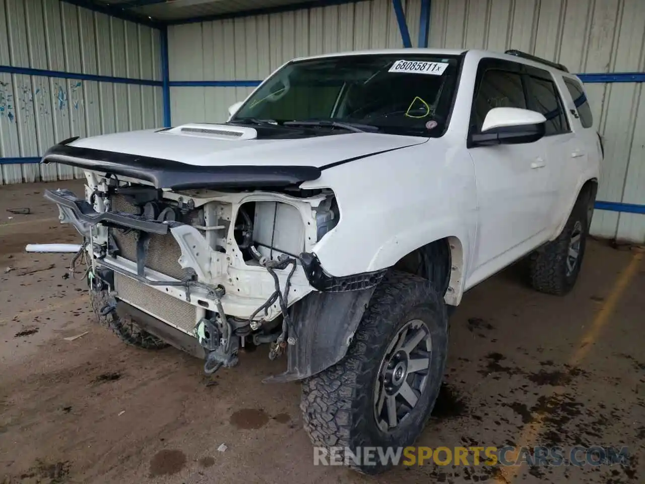 2 Photograph of a damaged car JTEBU5JR4K5665427 TOYOTA 4RUNNER 2019