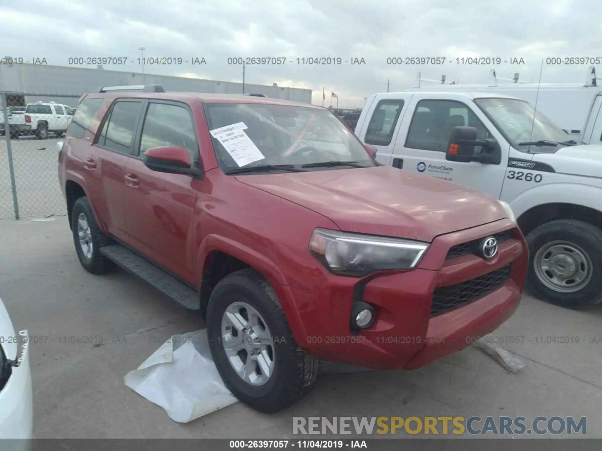 1 Photograph of a damaged car JTEBU5JR4K5667730 TOYOTA 4RUNNER 2019