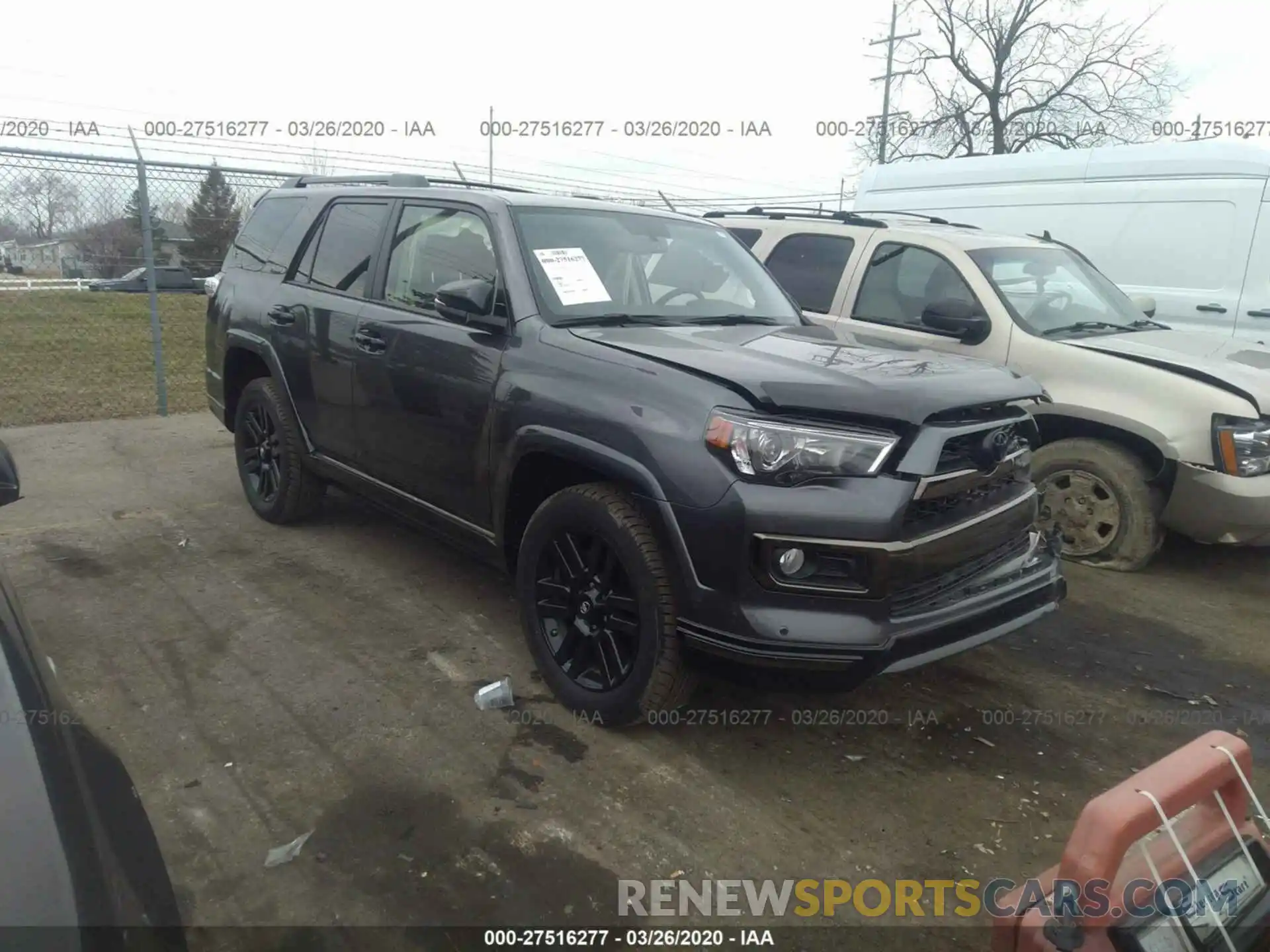 1 Photograph of a damaged car JTEBU5JR4K5691591 TOYOTA 4RUNNER 2019