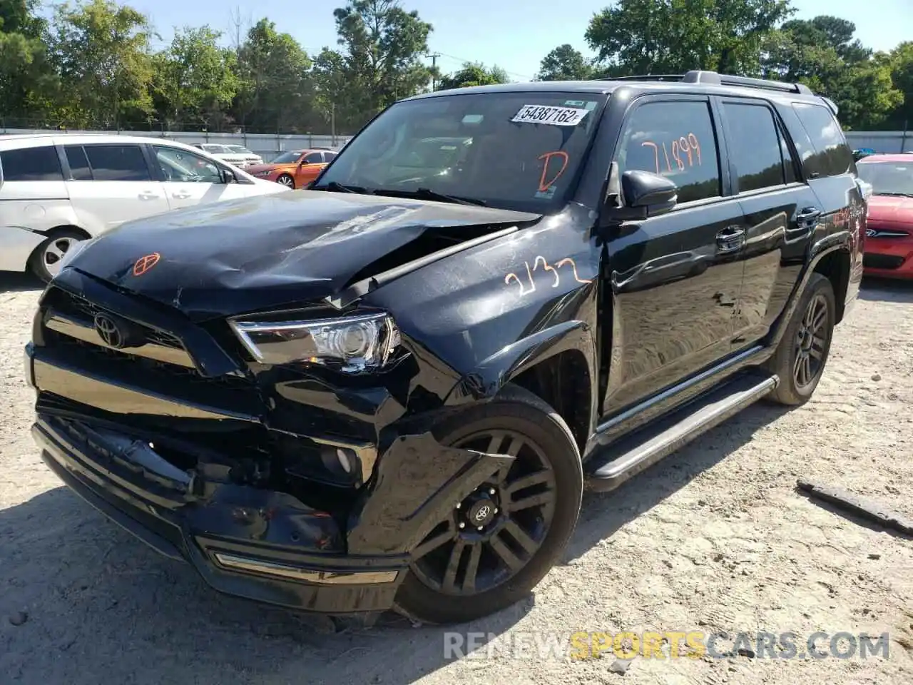 2 Photograph of a damaged car JTEBU5JR4K5693910 TOYOTA 4RUNNER 2019