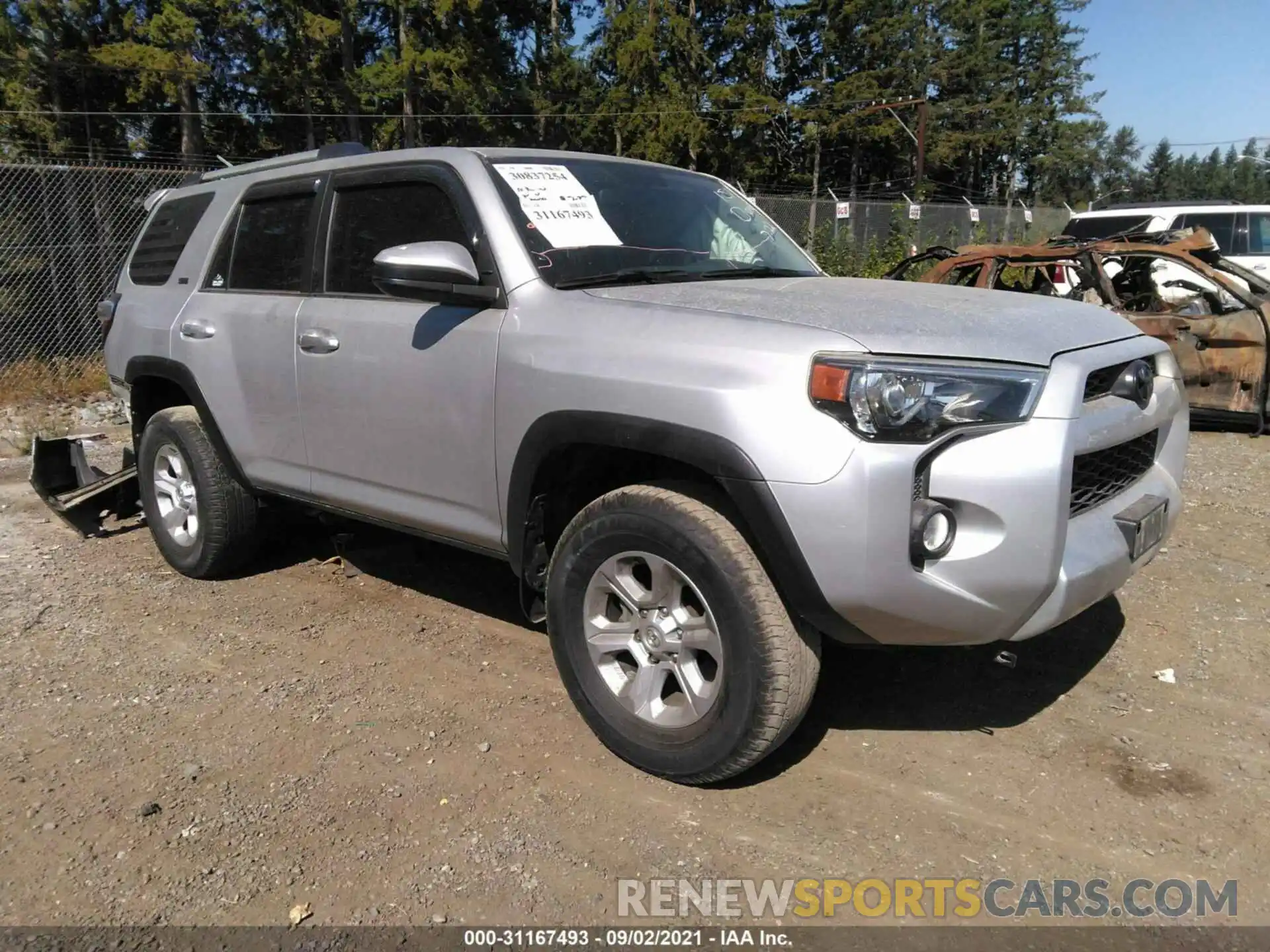 1 Photograph of a damaged car JTEBU5JR4K5706381 TOYOTA 4RUNNER 2019