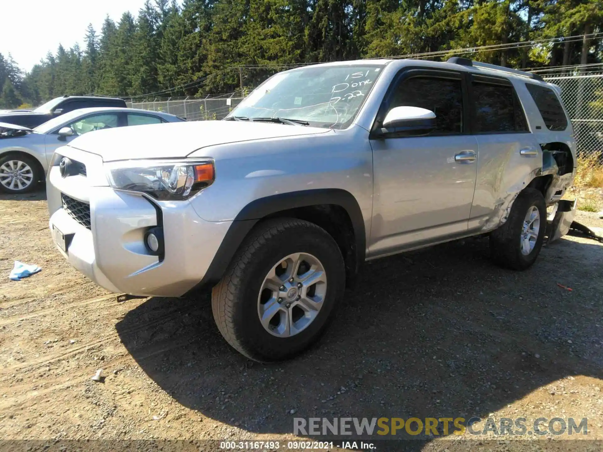 2 Photograph of a damaged car JTEBU5JR4K5706381 TOYOTA 4RUNNER 2019