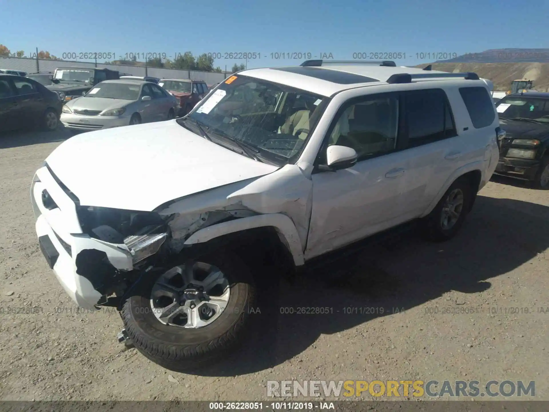 2 Photograph of a damaged car JTEBU5JR4K5709779 TOYOTA 4RUNNER 2019