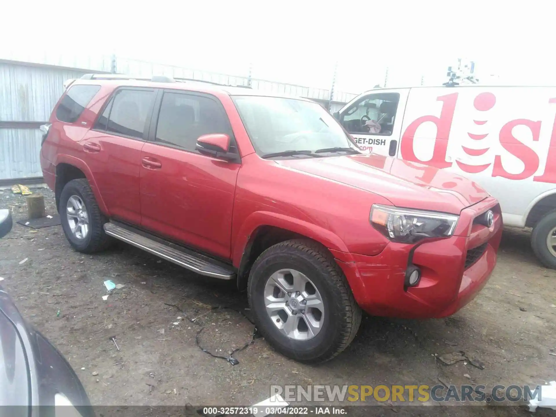 1 Photograph of a damaged car JTEBU5JR4K5710687 TOYOTA 4RUNNER 2019