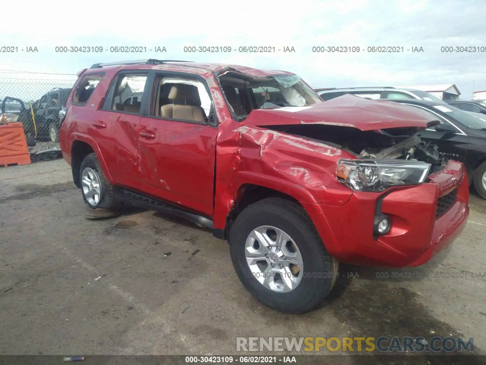 1 Photograph of a damaged car JTEBU5JR4K5713511 TOYOTA 4RUNNER 2019