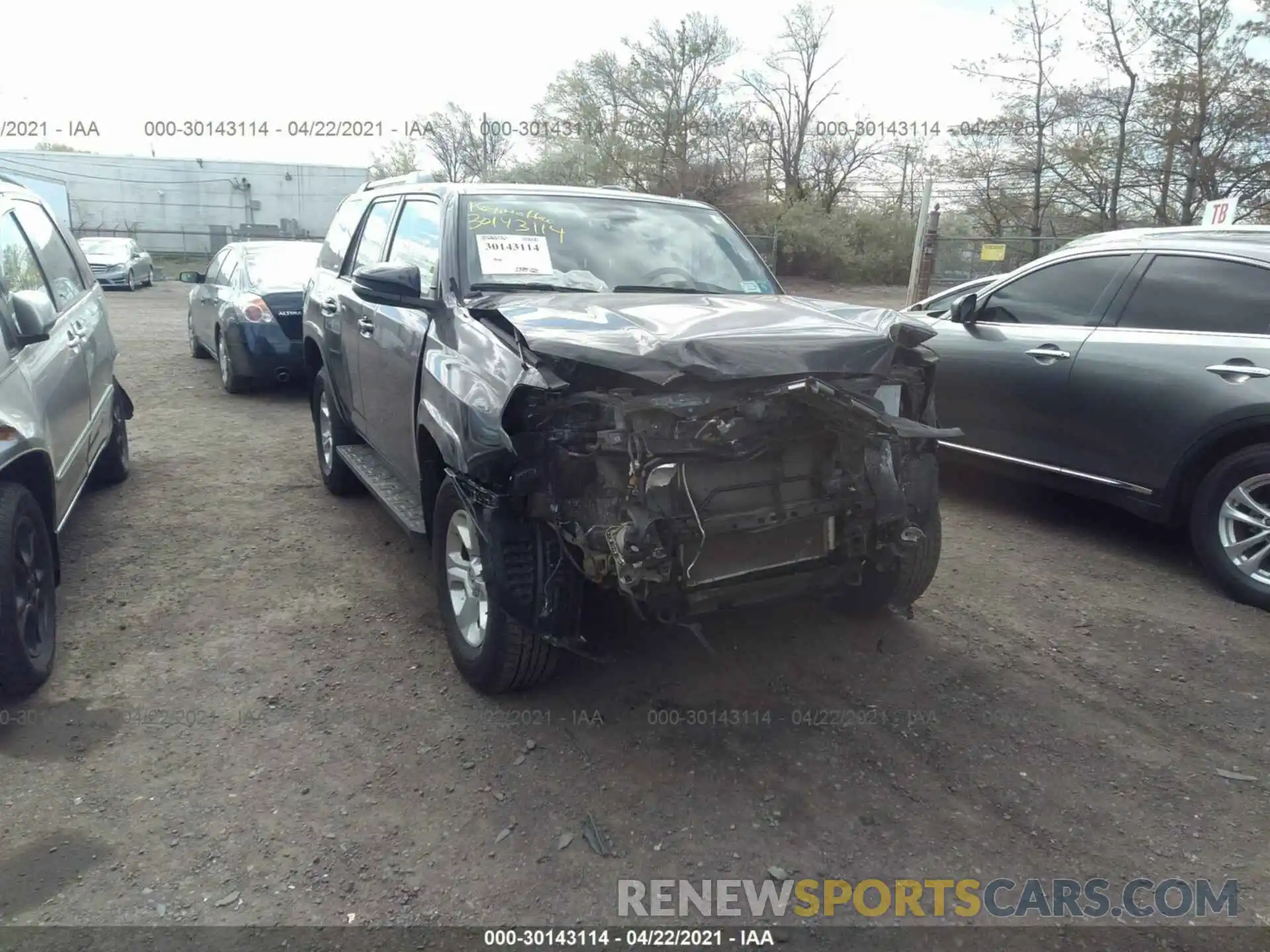 1 Photograph of a damaged car JTEBU5JR4K5721110 TOYOTA 4RUNNER 2019