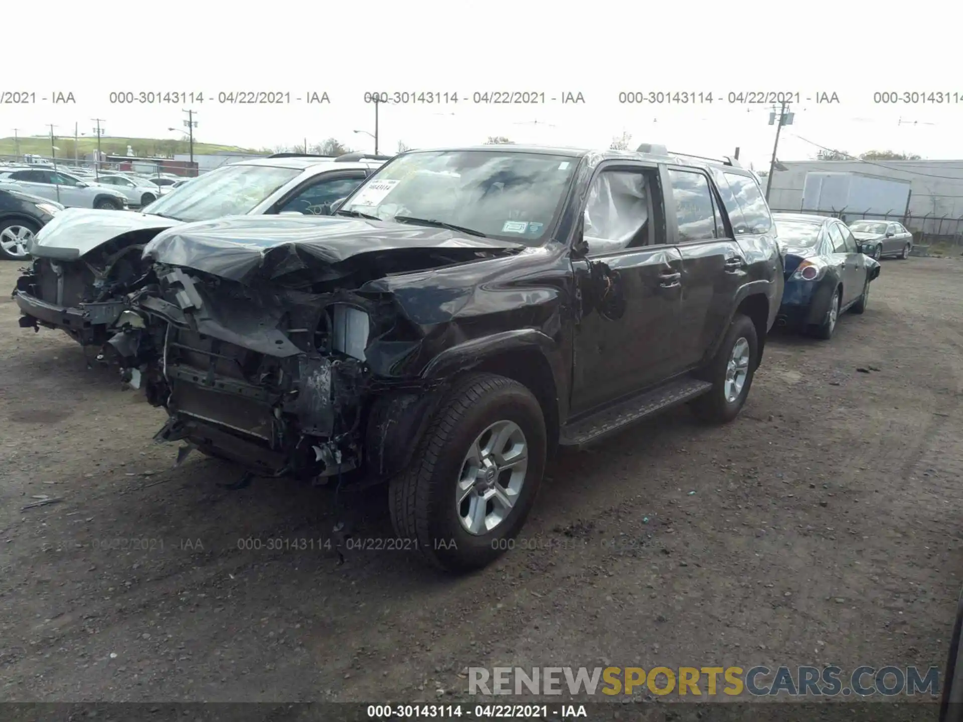 2 Photograph of a damaged car JTEBU5JR4K5721110 TOYOTA 4RUNNER 2019