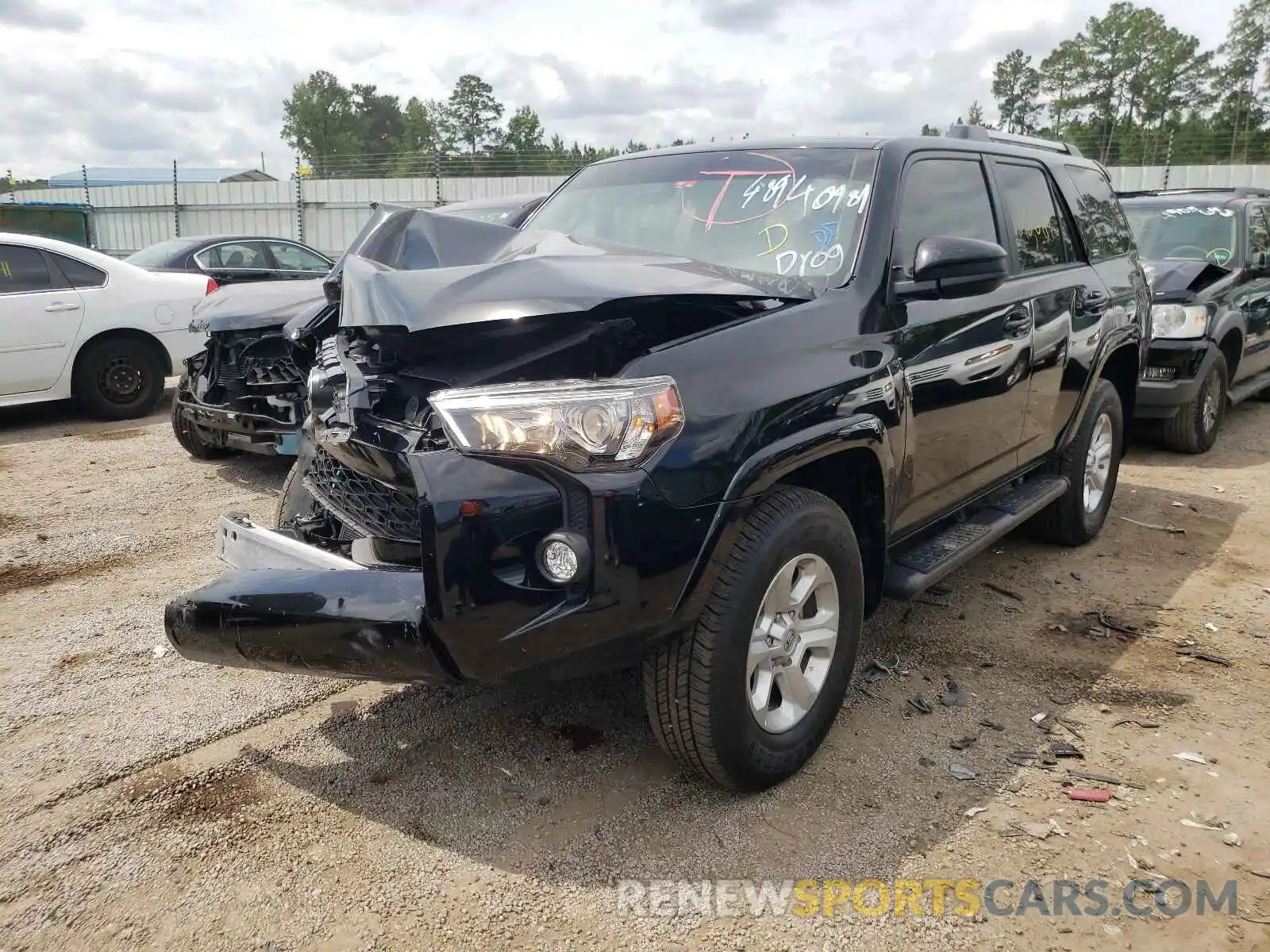 2 Photograph of a damaged car JTEBU5JR4K5722354 TOYOTA 4RUNNER 2019