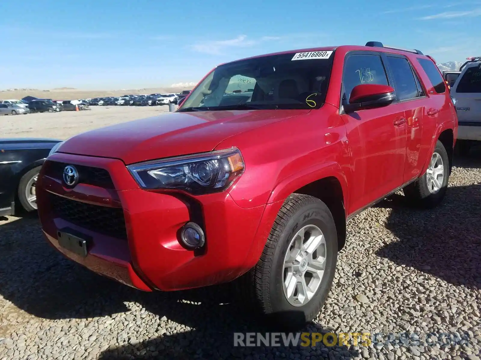 2 Photograph of a damaged car JTEBU5JR4K5737226 TOYOTA 4RUNNER 2019