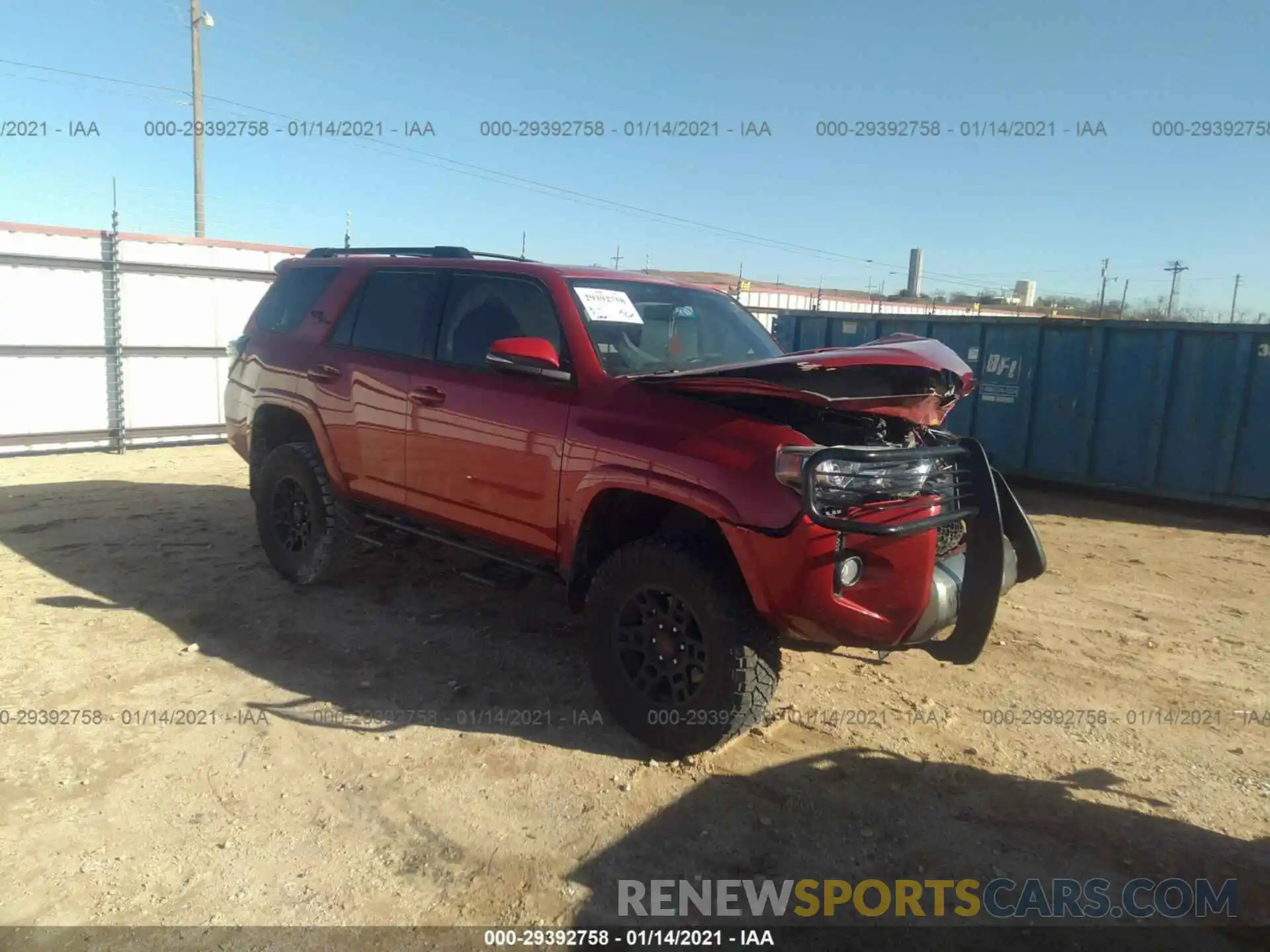 1 Photograph of a damaged car JTEBU5JR5K5663816 TOYOTA 4RUNNER 2019