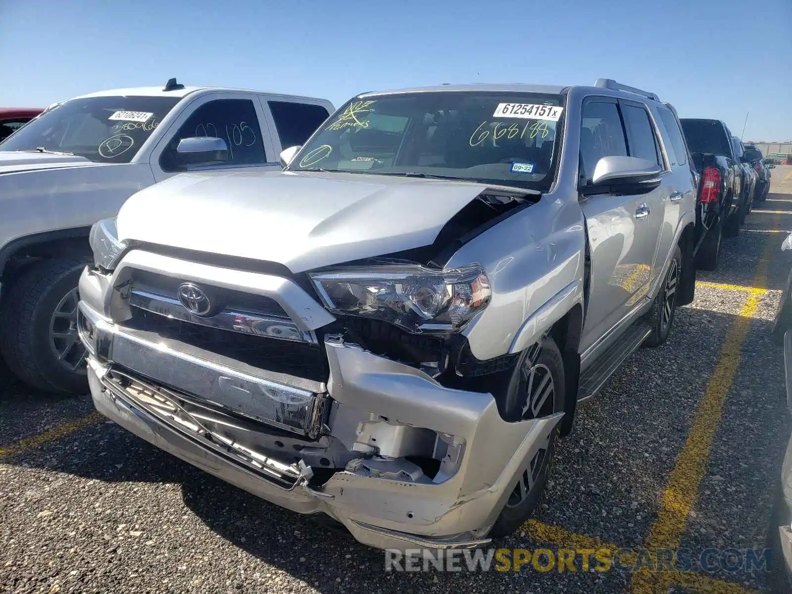 2 Photograph of a damaged car JTEBU5JR5K5668188 TOYOTA 4RUNNER 2019