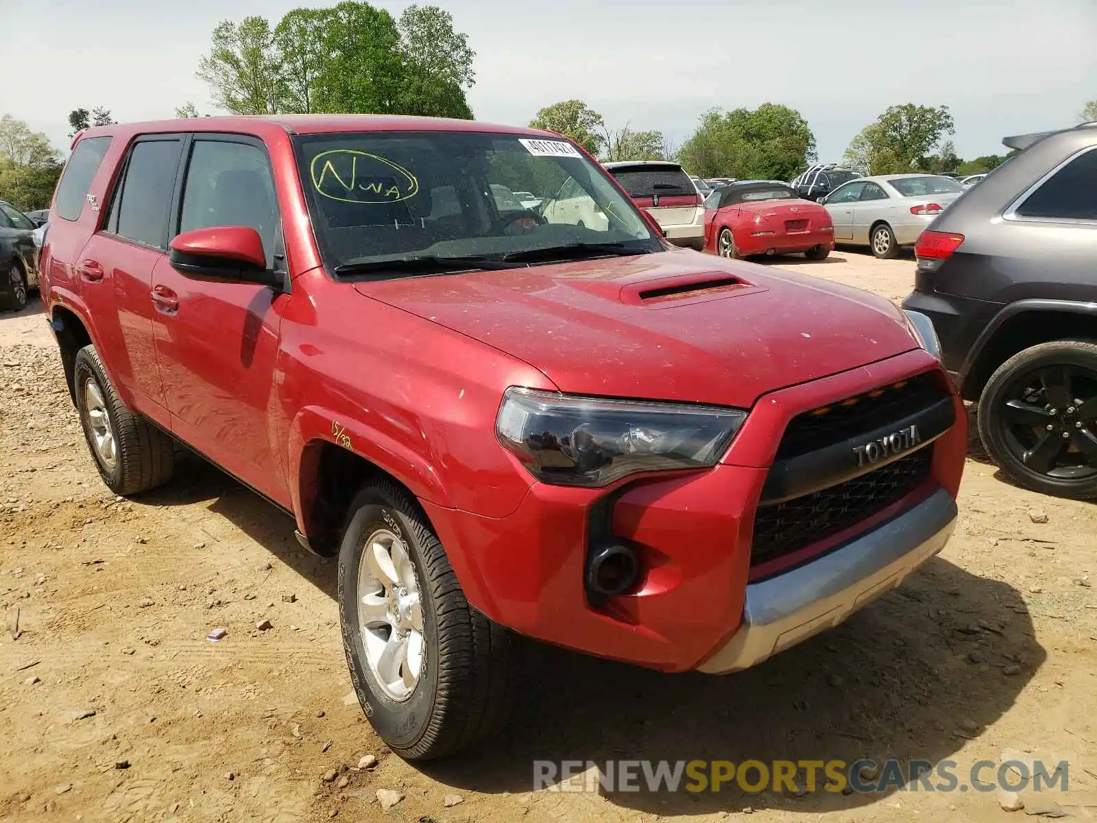 1 Photograph of a damaged car JTEBU5JR5K5702694 TOYOTA 4RUNNER 2019