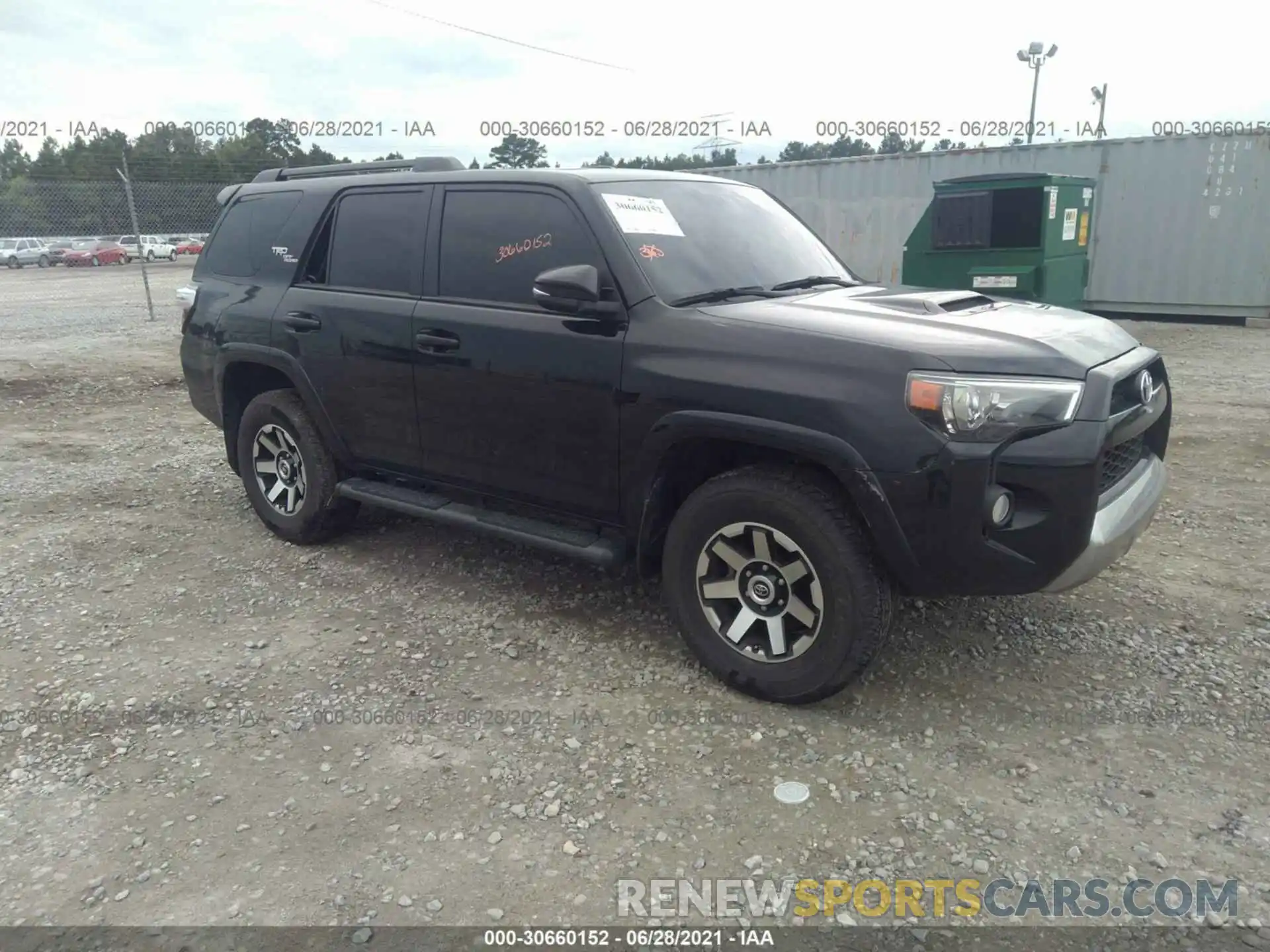 1 Photograph of a damaged car JTEBU5JR5K5715199 TOYOTA 4RUNNER 2019