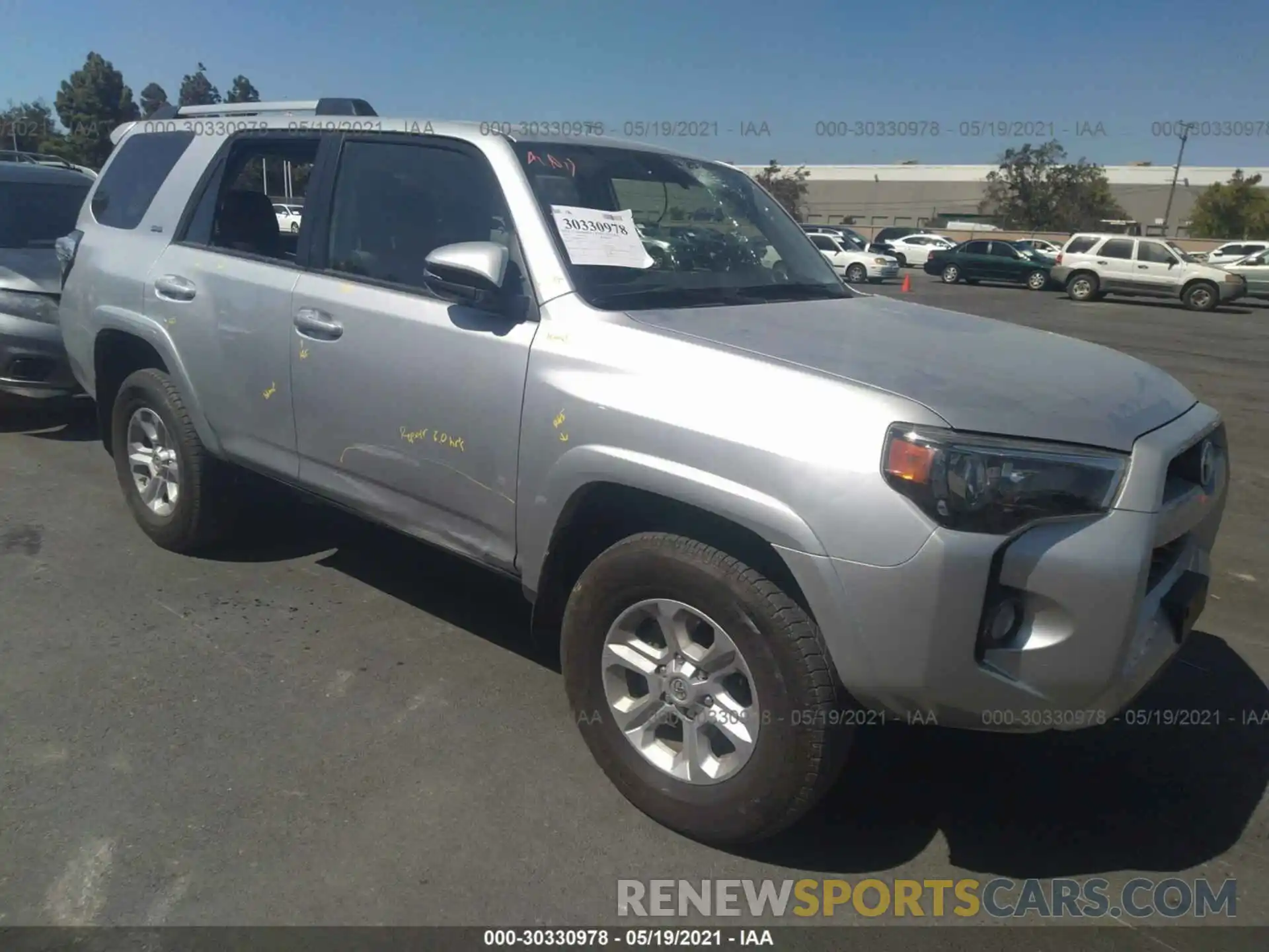 1 Photograph of a damaged car JTEBU5JR5K5721357 TOYOTA 4RUNNER 2019