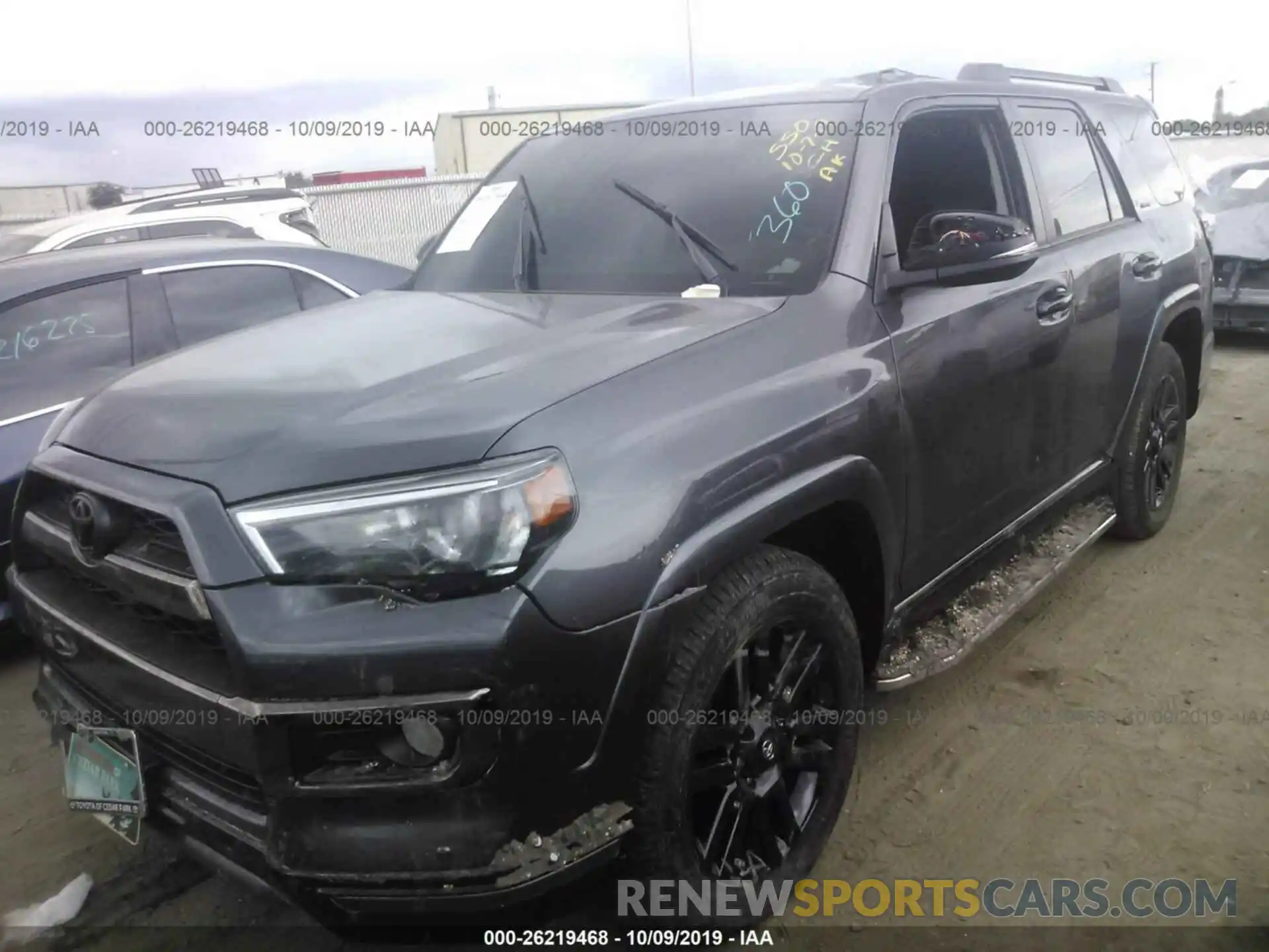 2 Photograph of a damaged car JTEBU5JR6K5614107 TOYOTA 4RUNNER 2019