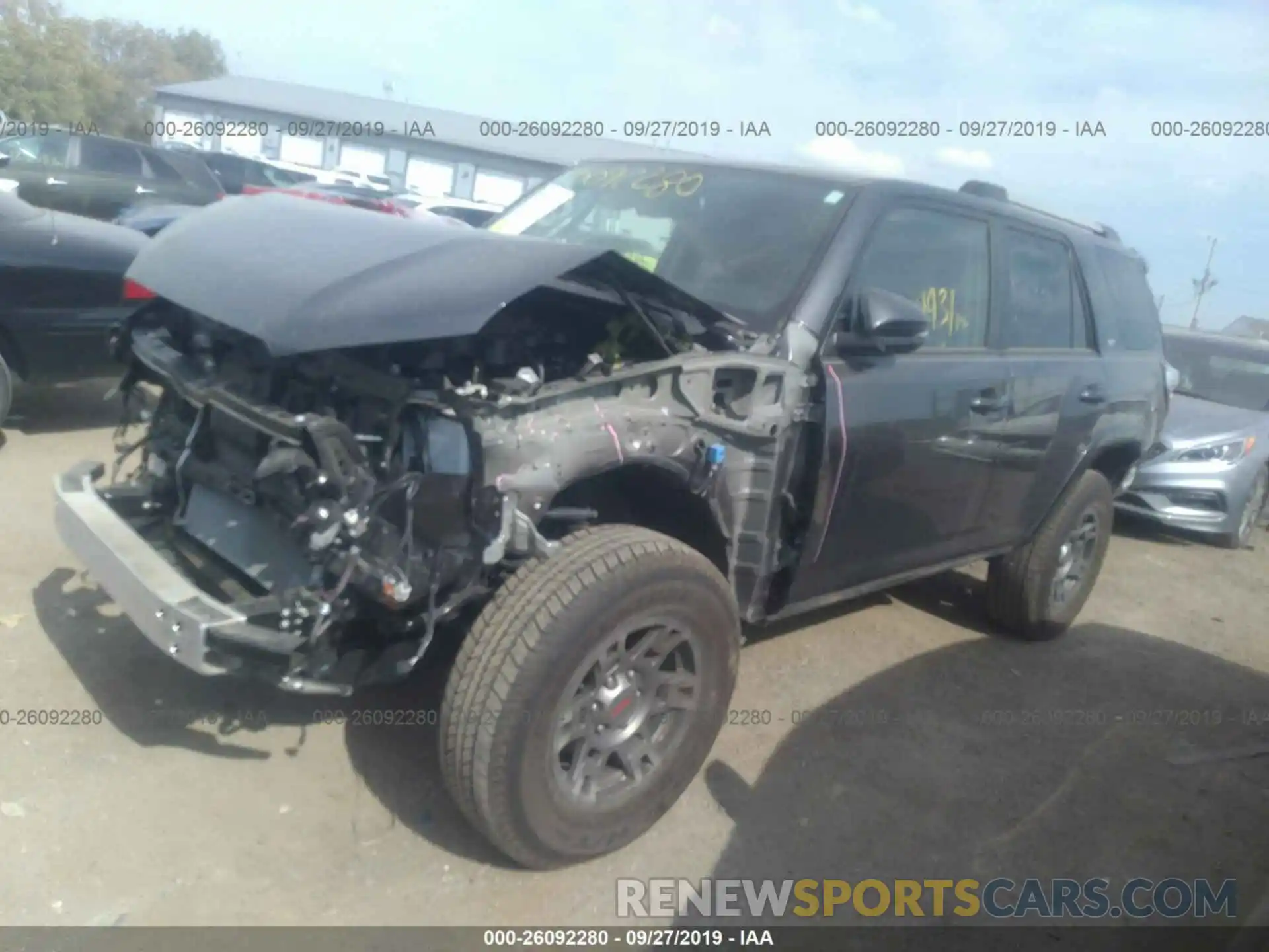 2 Photograph of a damaged car JTEBU5JR6K5654025 TOYOTA 4RUNNER 2019