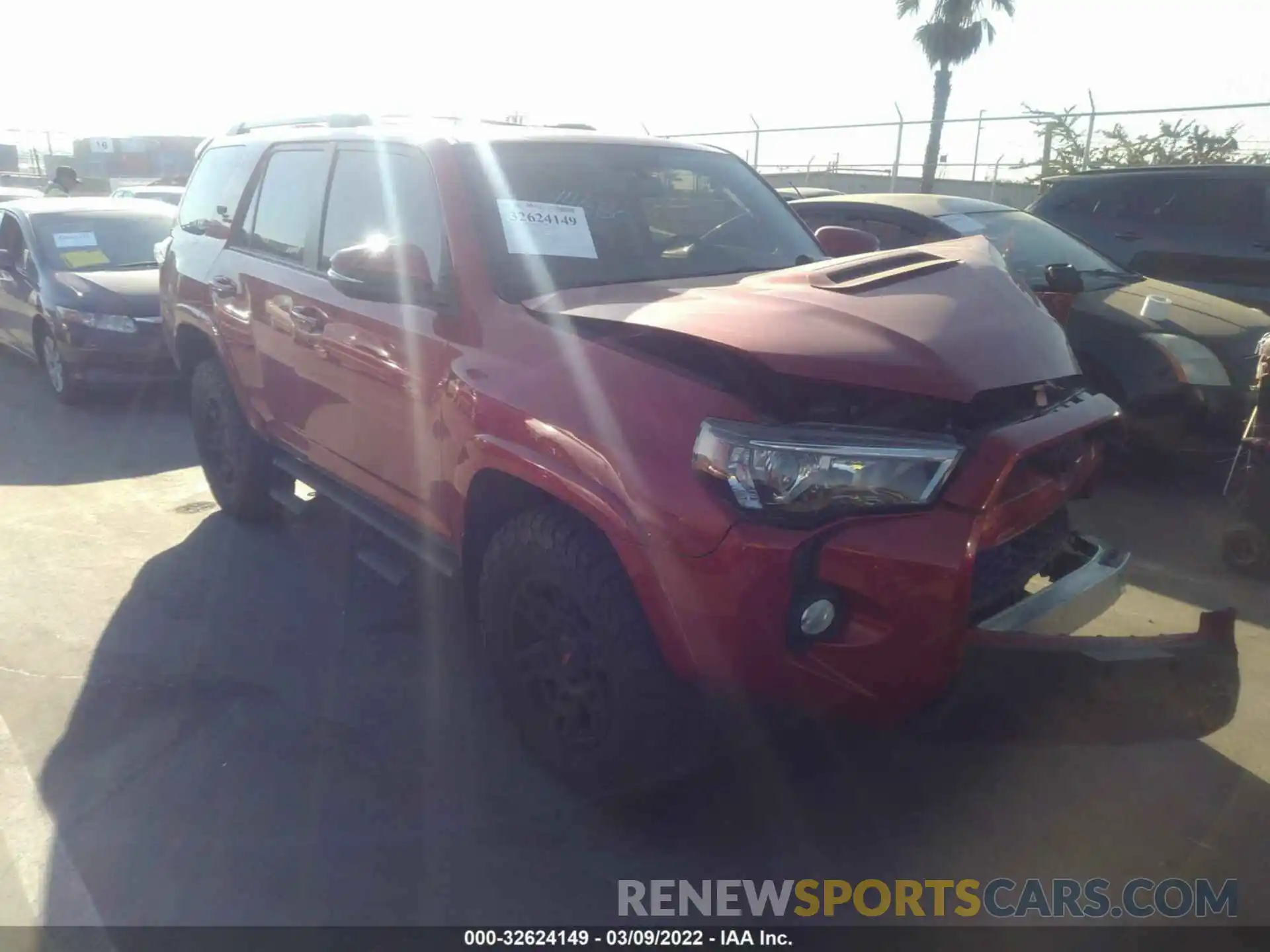 1 Photograph of a damaged car JTEBU5JR6K5675716 TOYOTA 4RUNNER 2019