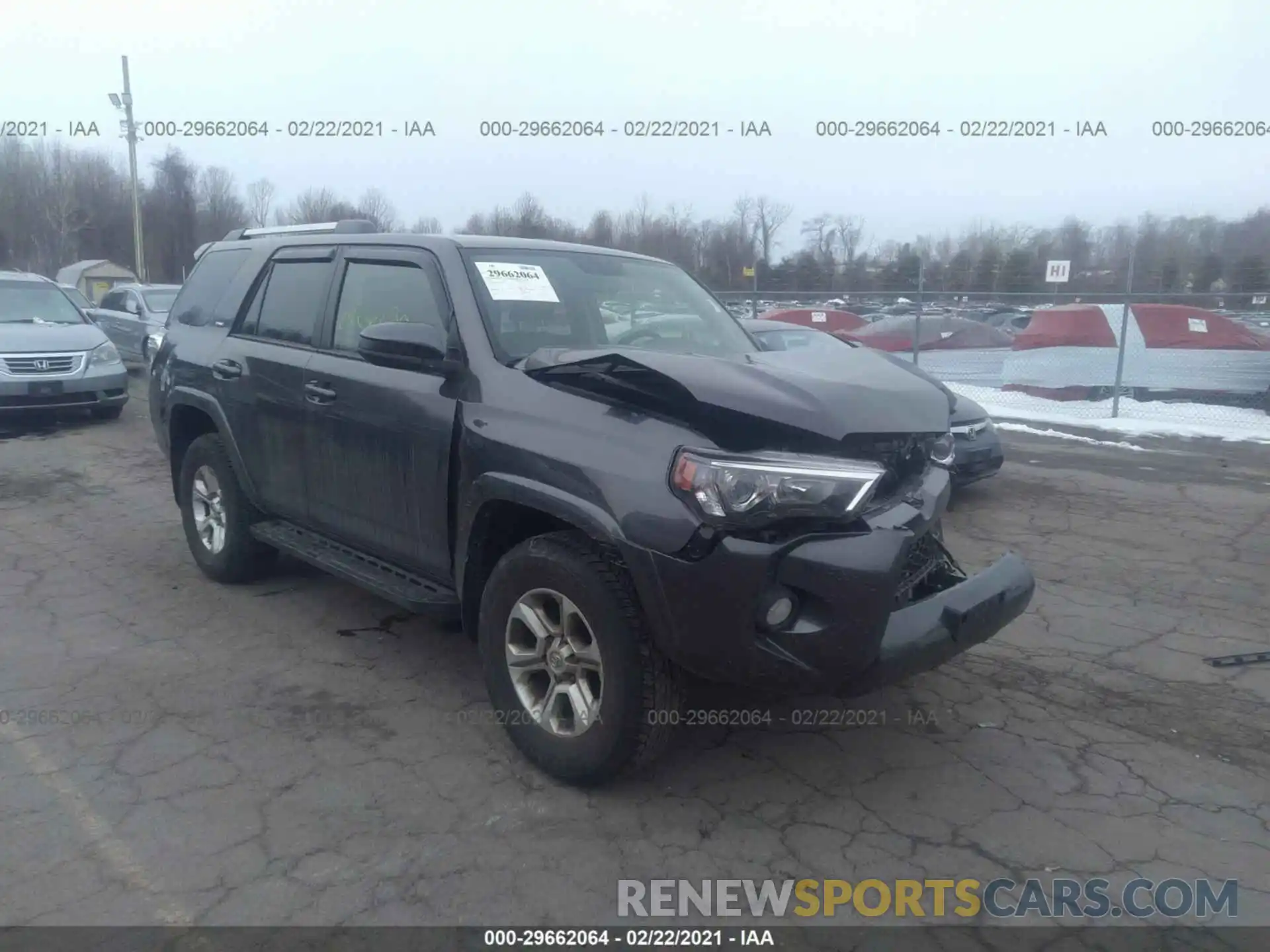 1 Photograph of a damaged car JTEBU5JR6K5678342 TOYOTA 4RUNNER 2019