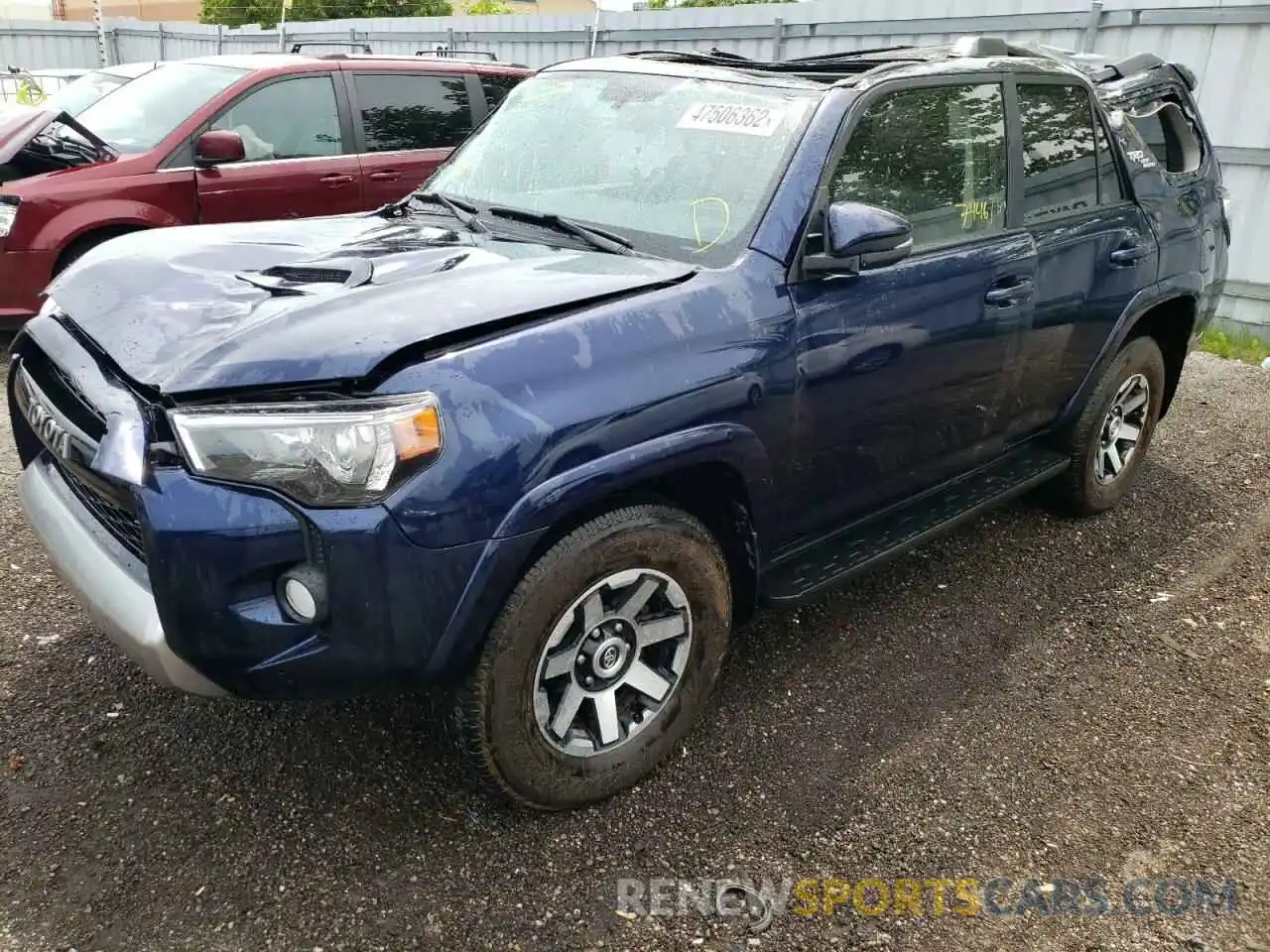 2 Photograph of a damaged car JTEBU5JR6K5684495 TOYOTA 4RUNNER 2019