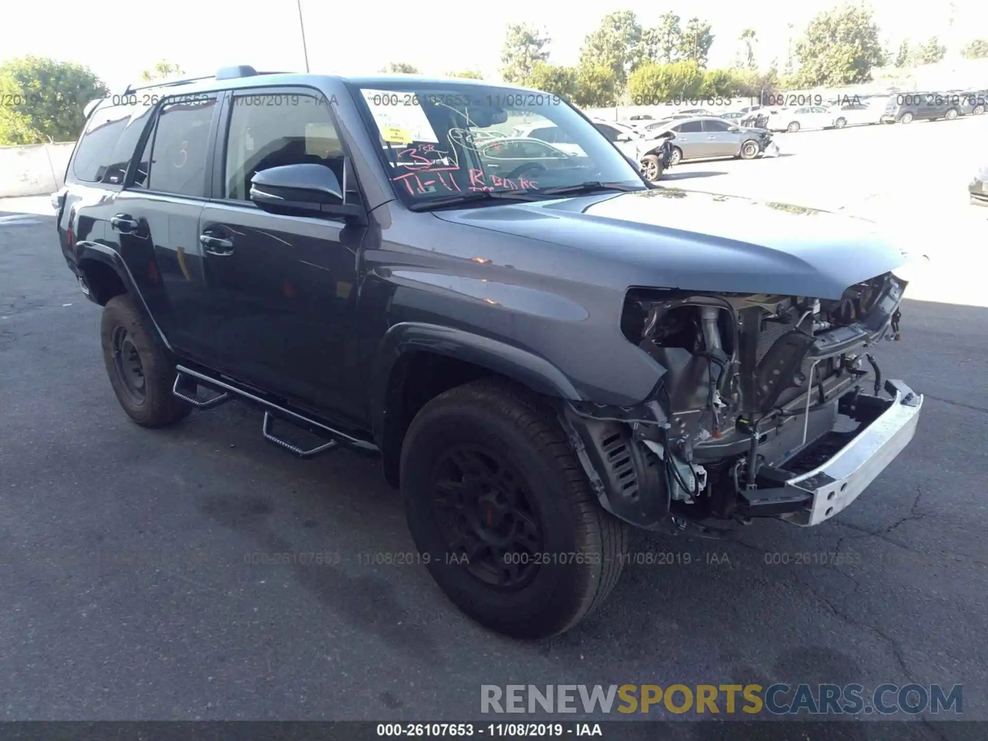 1 Photograph of a damaged car JTEBU5JR6K5688062 TOYOTA 4RUNNER 2019