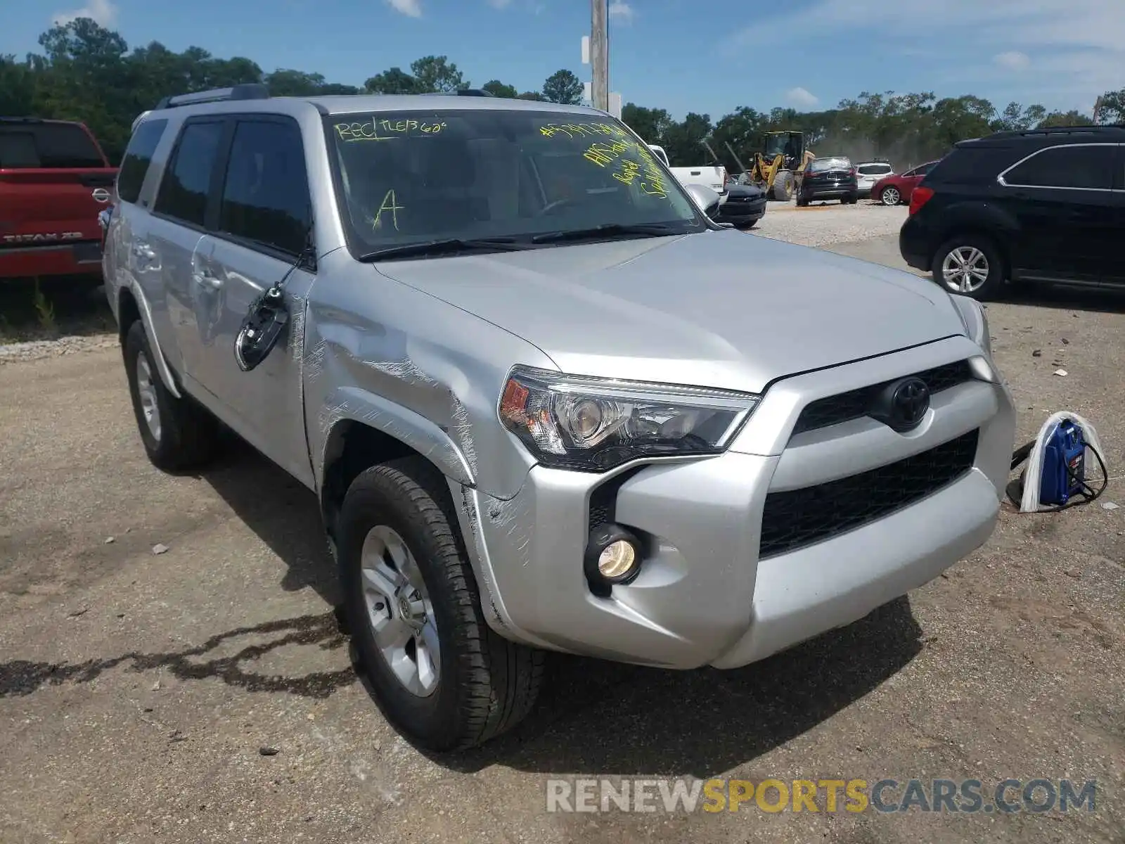 1 Photograph of a damaged car JTEBU5JR6K5702574 TOYOTA 4RUNNER 2019