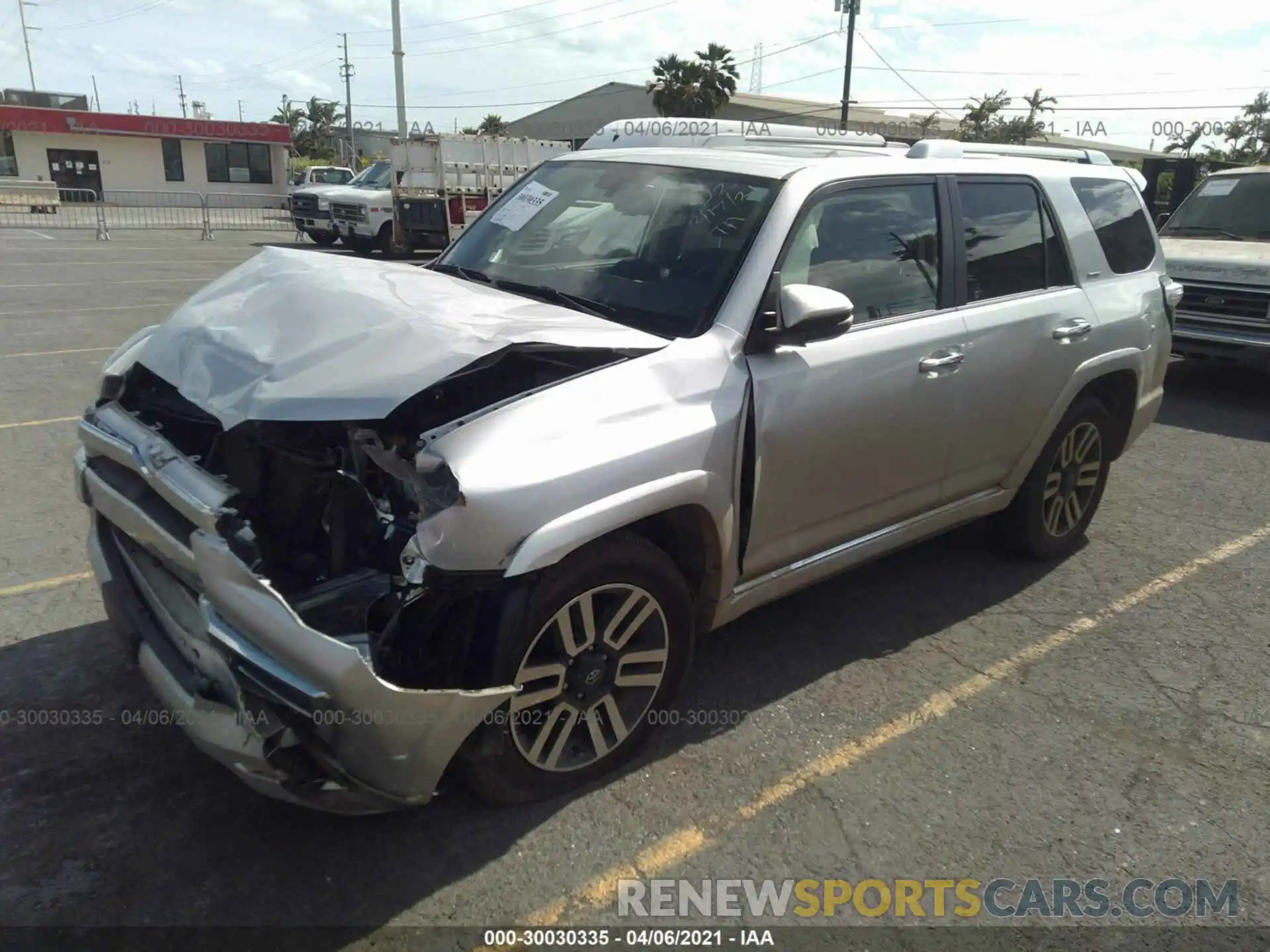 2 Photograph of a damaged car JTEBU5JR6K5731735 TOYOTA 4RUNNER 2019