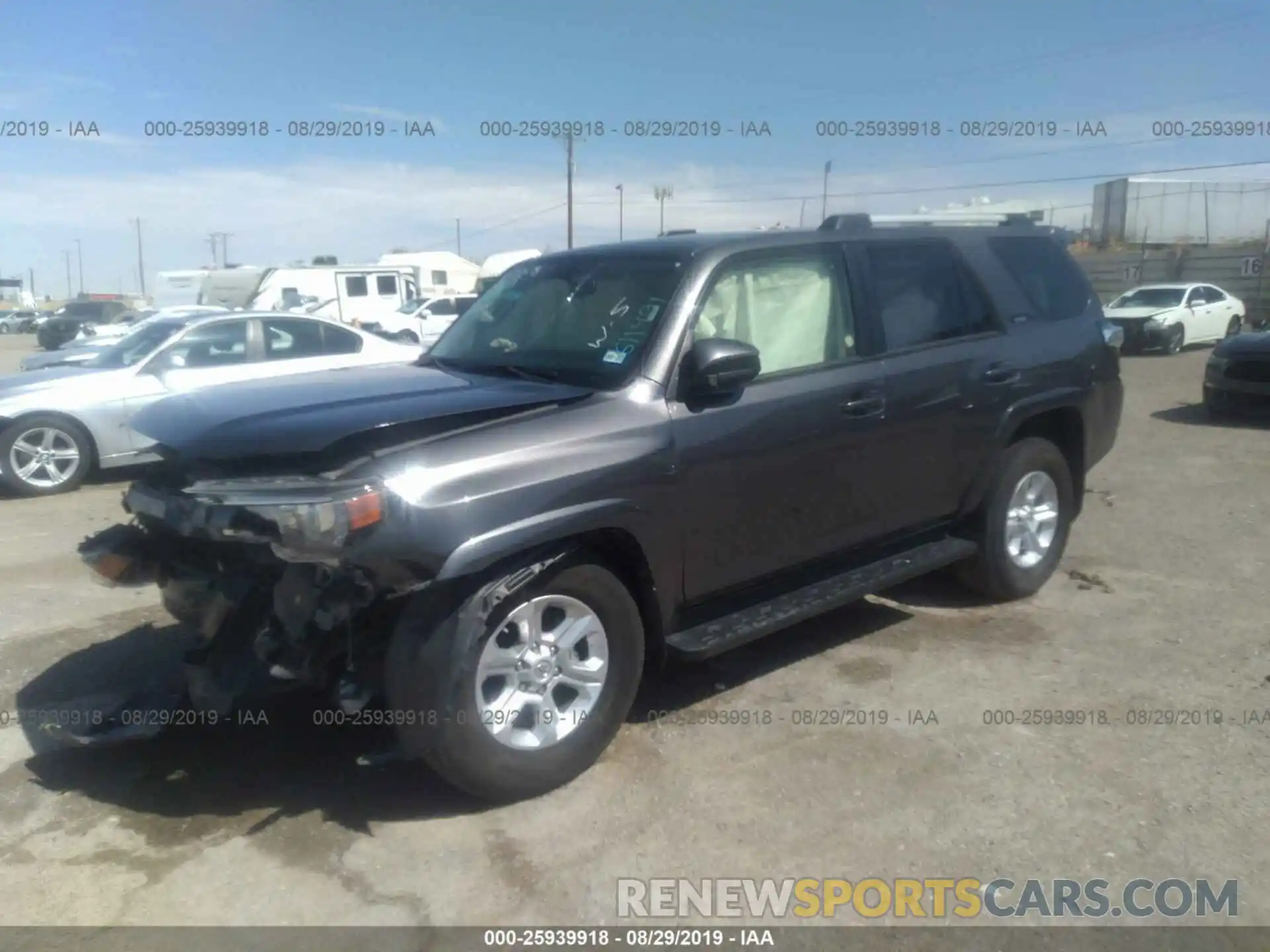 2 Photograph of a damaged car JTEBU5JR7K5611491 TOYOTA 4RUNNER 2019