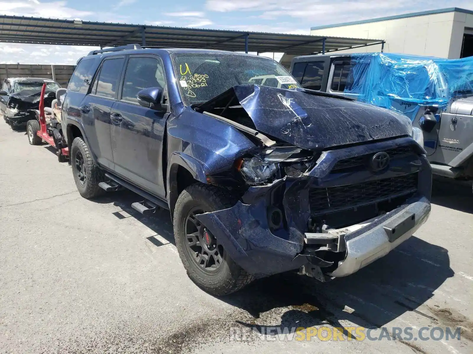 1 Photograph of a damaged car JTEBU5JR7K5614536 TOYOTA 4RUNNER 2019